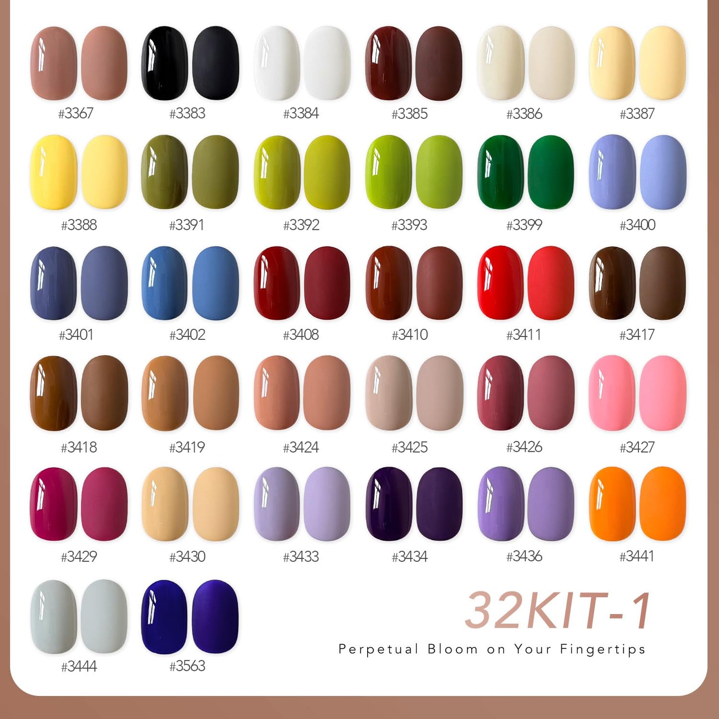 GAOY Gel Nail Polish Kit with UV Light, 32 Colors Gel Polish Set Red Black White Pink Blue with 5 Pcs Soak off Base Glossy Matte Glitter Top Coat & Builder for Nail Art DIY Manicure at Home