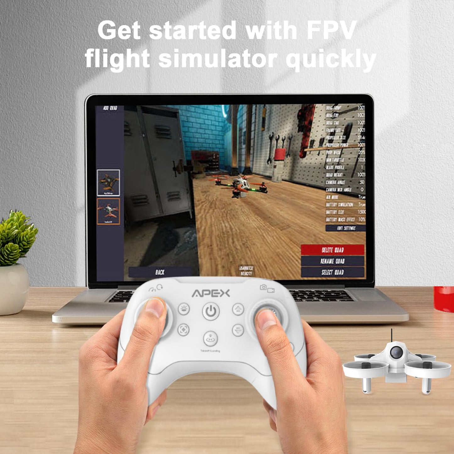 APEX FPV Drone Kit,FPV Goggles,First-person view drone,FPV Racing Drone for Beginners,Low-Latency 5.8G Transmission, Drop-Resistant,VR70-2.0