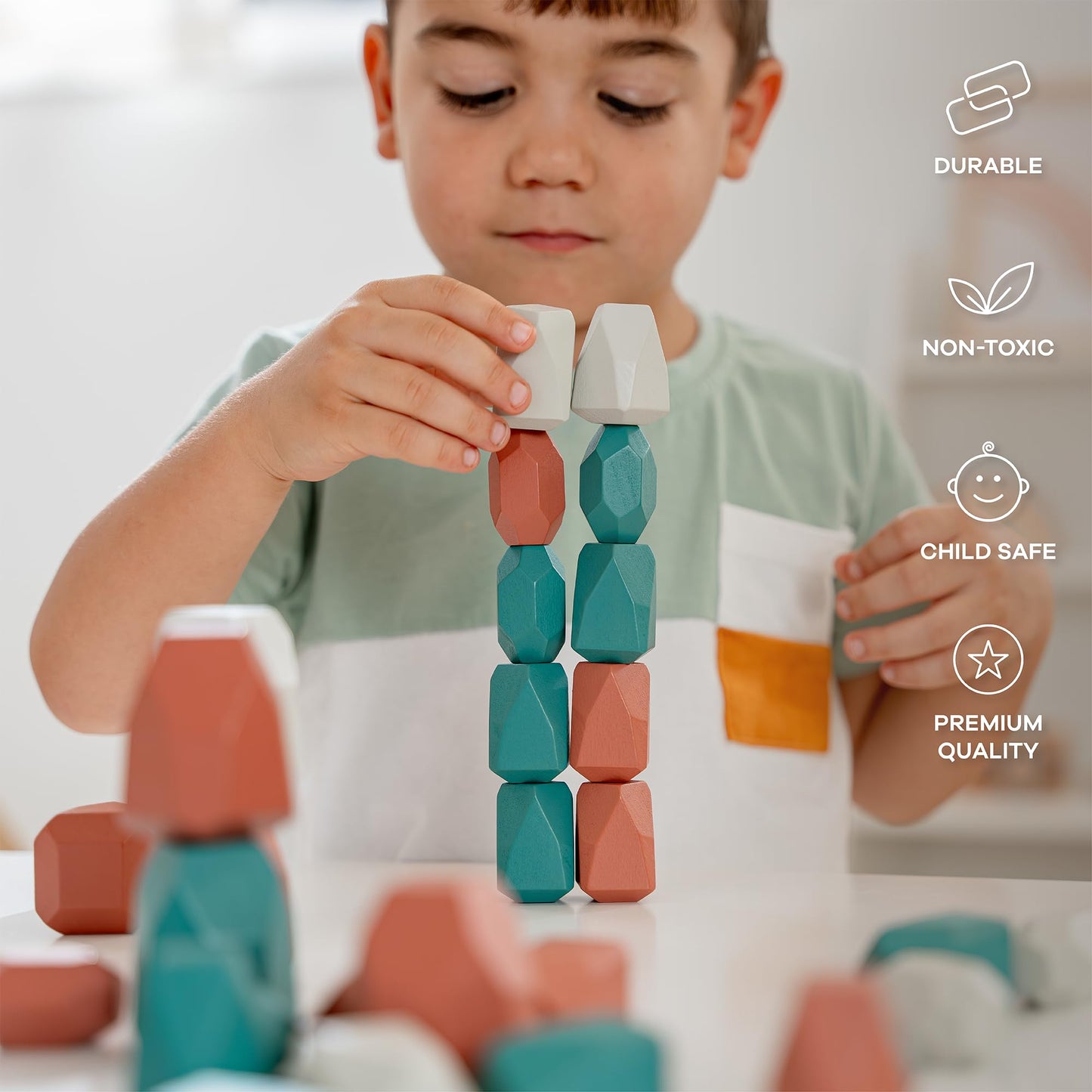 Comfy Cubs Stacking Rocks and Baby Gate Playpen Bundled