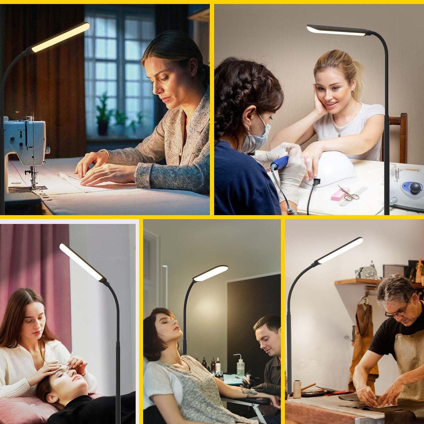 Aisutha LED Floor Lamp, 18W Super Bright Floor Lamp for Living Room, Adjustable Stepless Colors & Brightness Standing Lamp, Eye Caring Reading Light with Remote