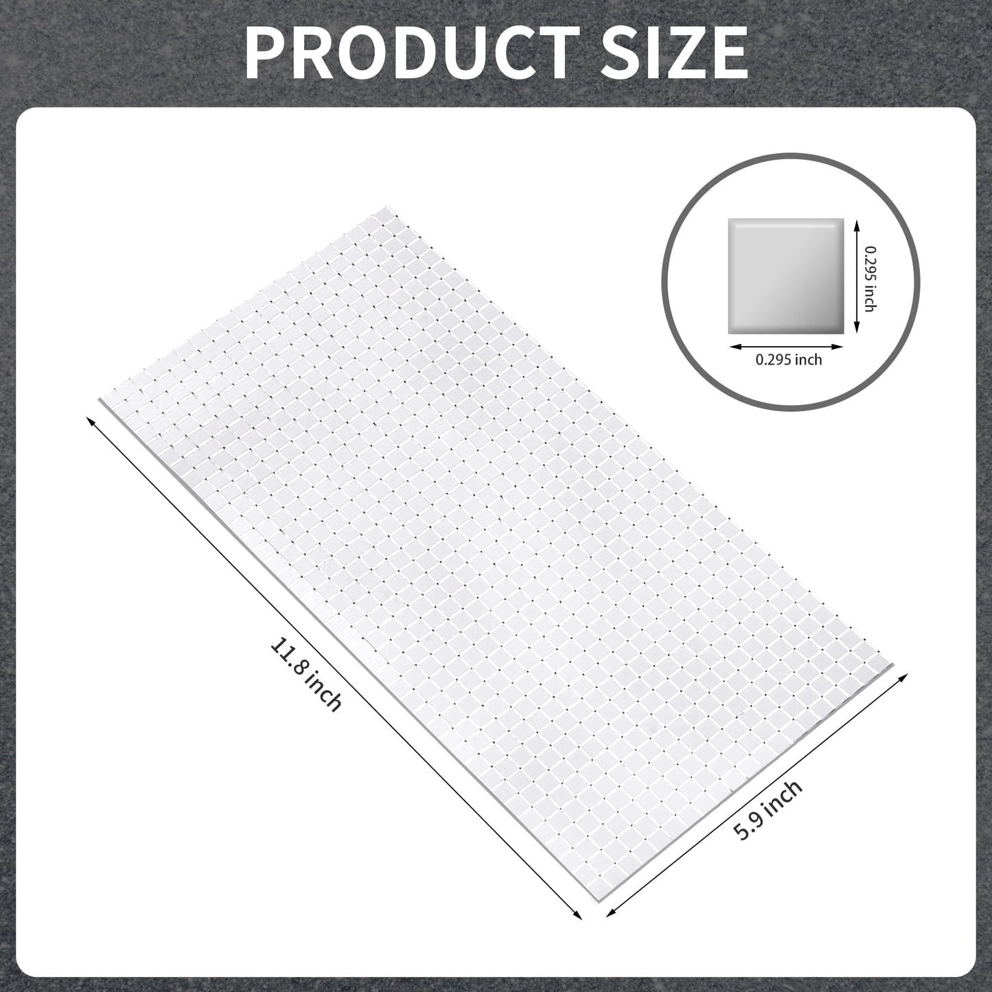8000 PCS Disco Mirror Tiles, 7.5 x 7.5 mm Self Adhesive Mosaic Tiles for Disco Ball Decor, DIY Craft Party Decoration