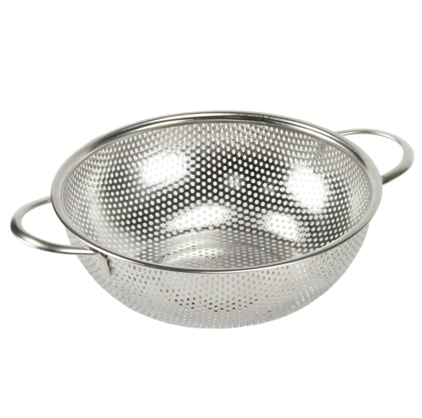 Chef Craft Quick Drain Microperforated Colander Set, 1.5 Quart, 2.5 Quart, and 5 Quart 3 Piece Set, Stainless Steel