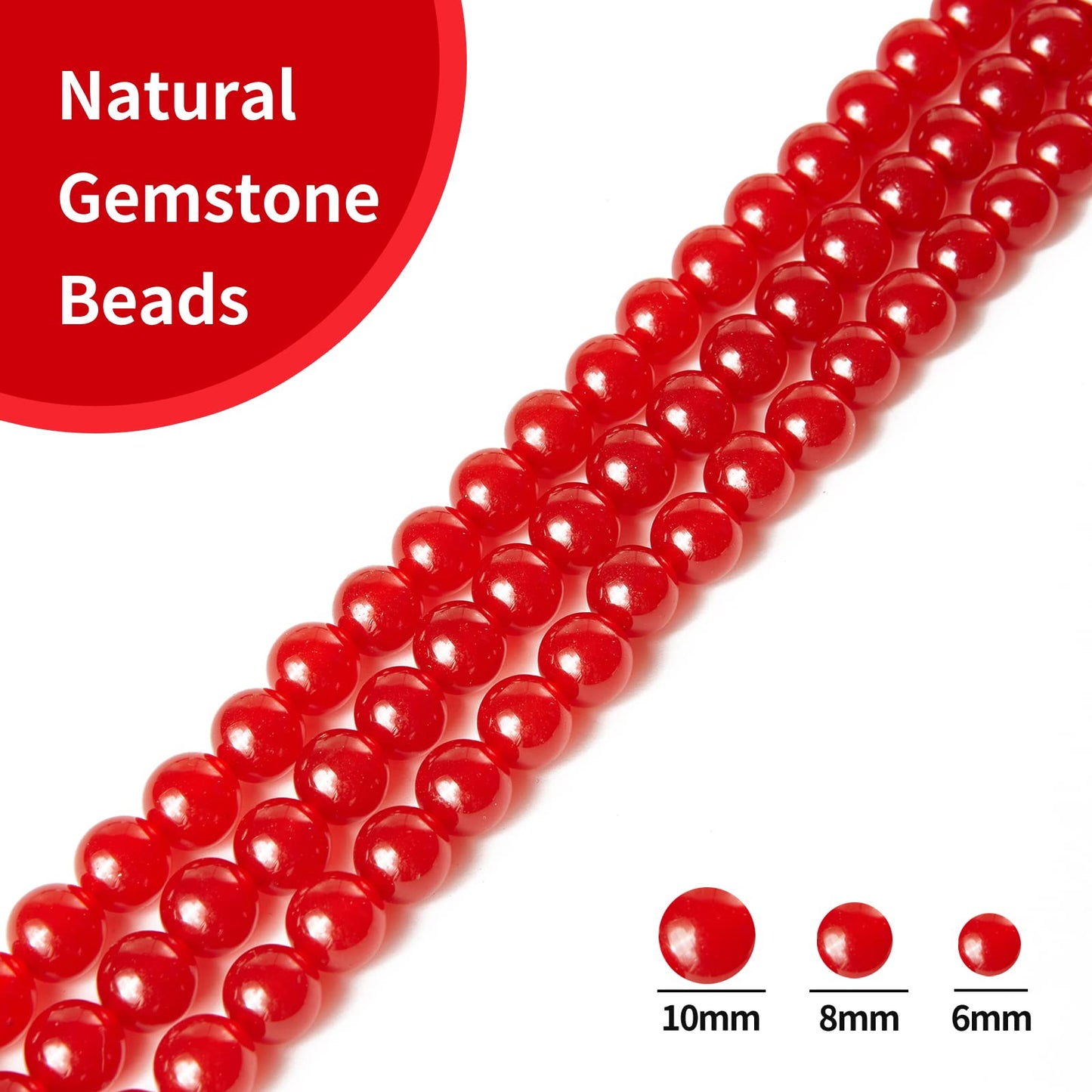 35pcs 10mm Natural Carnelian Beads Gemstone Beads Round Loose Beads for Jewelry Making