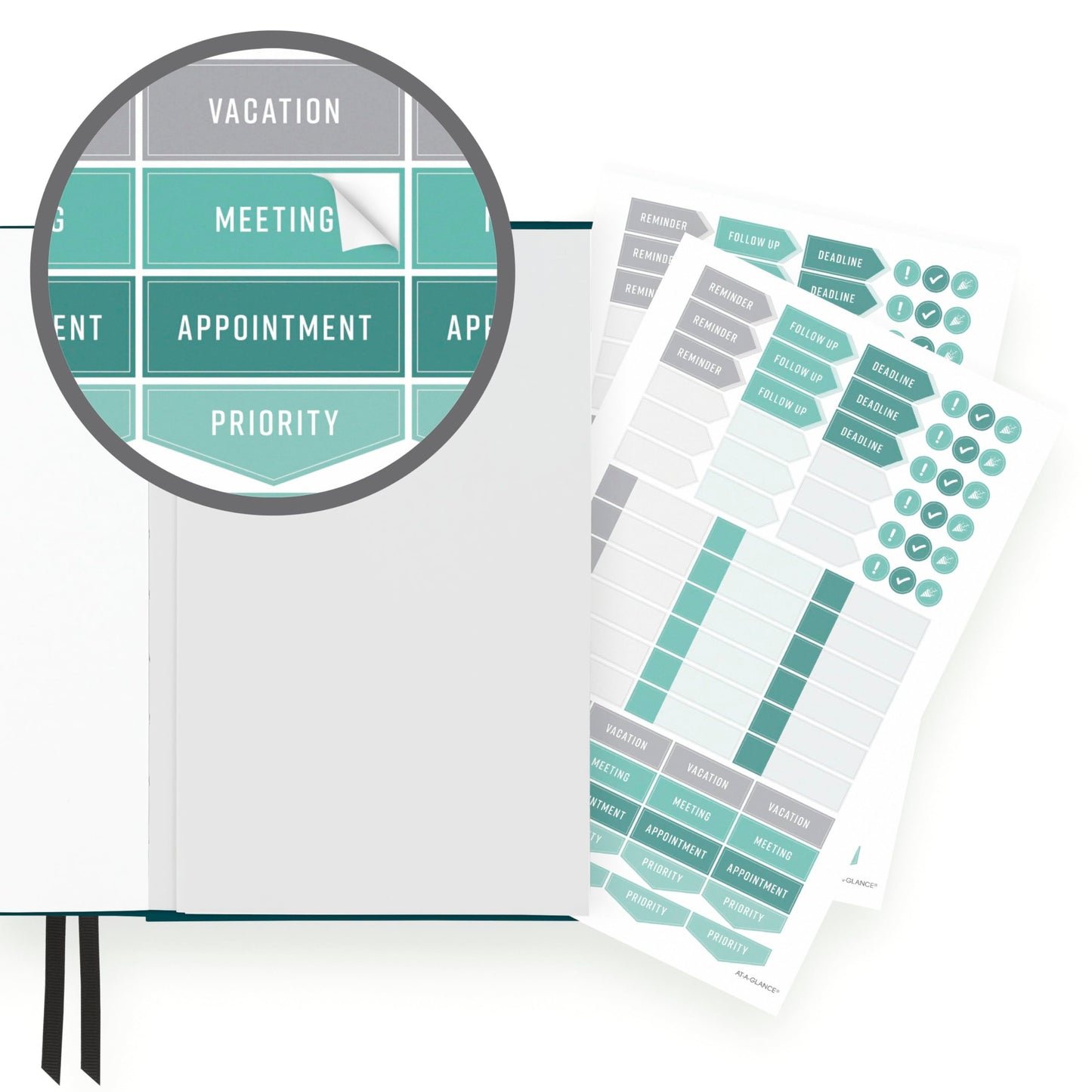 AT-A-GLANCE Foundation Goal Setting Planner, Undated Weekly & Monthly Journal, Track Progress, Create Habits, 5-3/4" x 8-1/4", Blue (FD2-200-20)