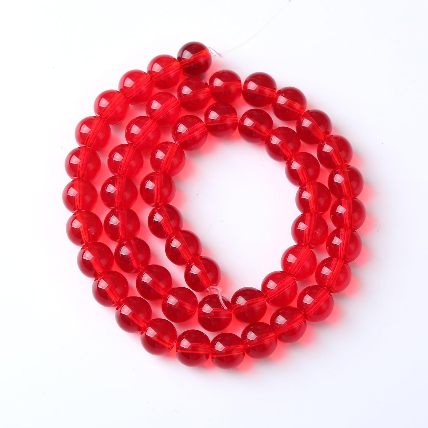 96PCS 8mm Garnet Red Glass Crystal Beads for Jewelry Making Crystal Energy Healing Power Stone Beads 2 Strand 32" DIY Bracelet Necklace Accessories