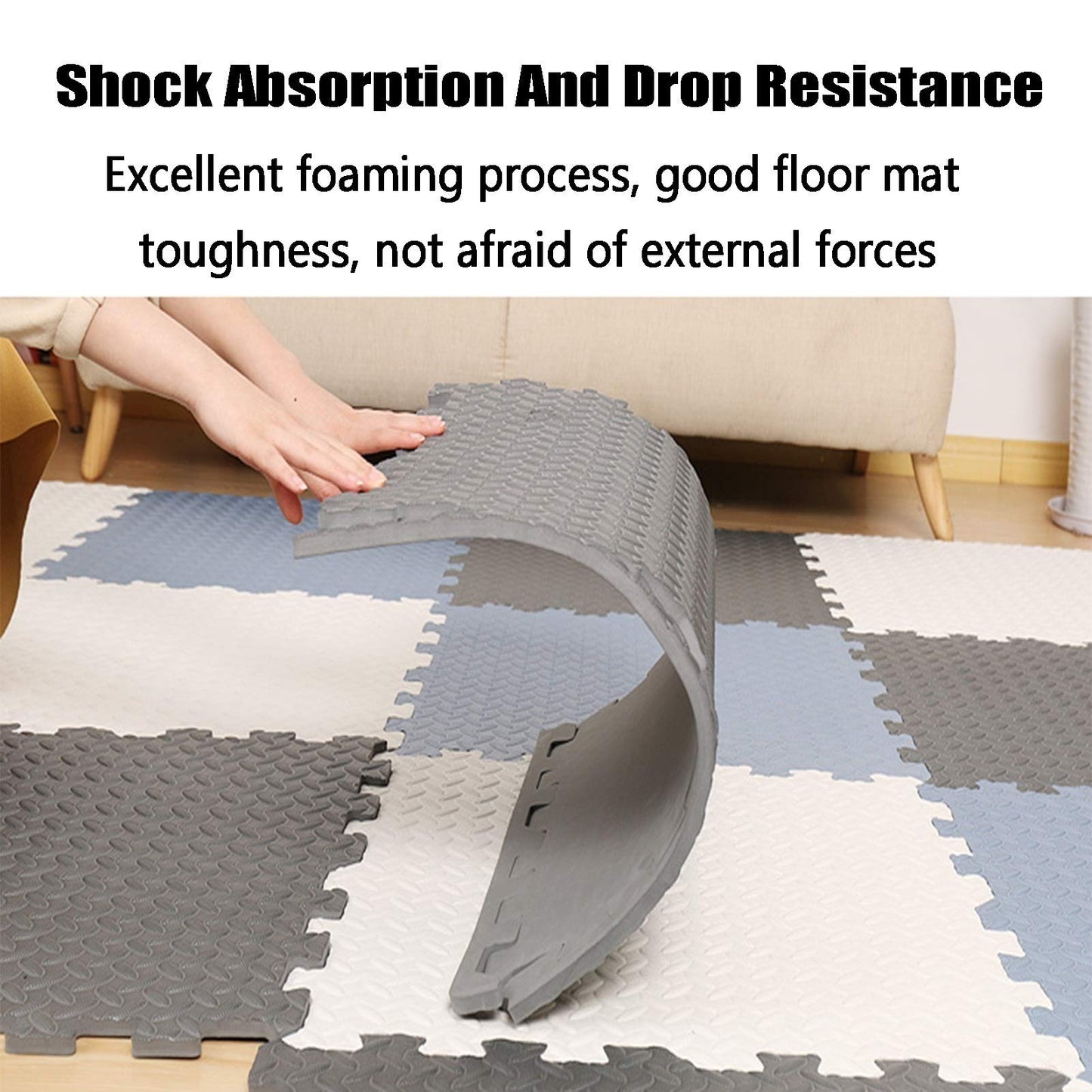 ALGFree Foam Puzzle Mat Soft Kids Baby Foam Activity Play Mat Interlocking Floor Tiles EVA Infant Crawling Mats, Customizable (Color : A, Size : 60x60x1.2cm-8pcs)