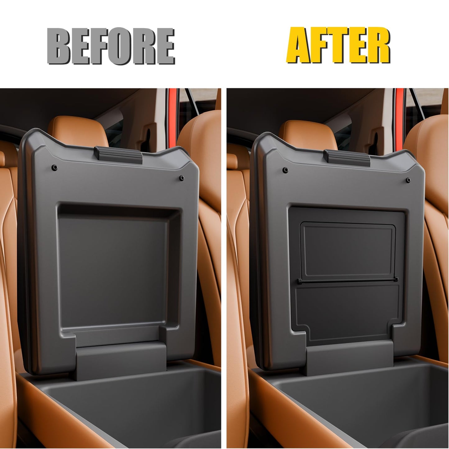 Maxzina Center Console Hidden Box Compatible with 2023-2026 Honda Pilot & 2024-2026 Ridgeline & 2024-2026 Passport Secret Storage Box ABS Plastic Armrest Organizer Compartment 2025 Pilot Accessories