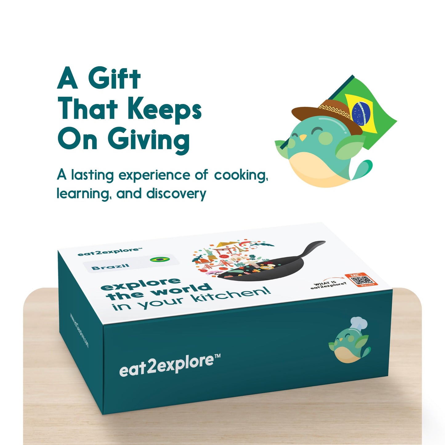 eat2explore Cooking Kits for Kids 15 Pcs – Interactive & Educational Kids Cooking Sets Real for Ages 5 and Up,3 Recipe Cards & Global Ingredients – Fun for Young Chefs (Brazil Edition)