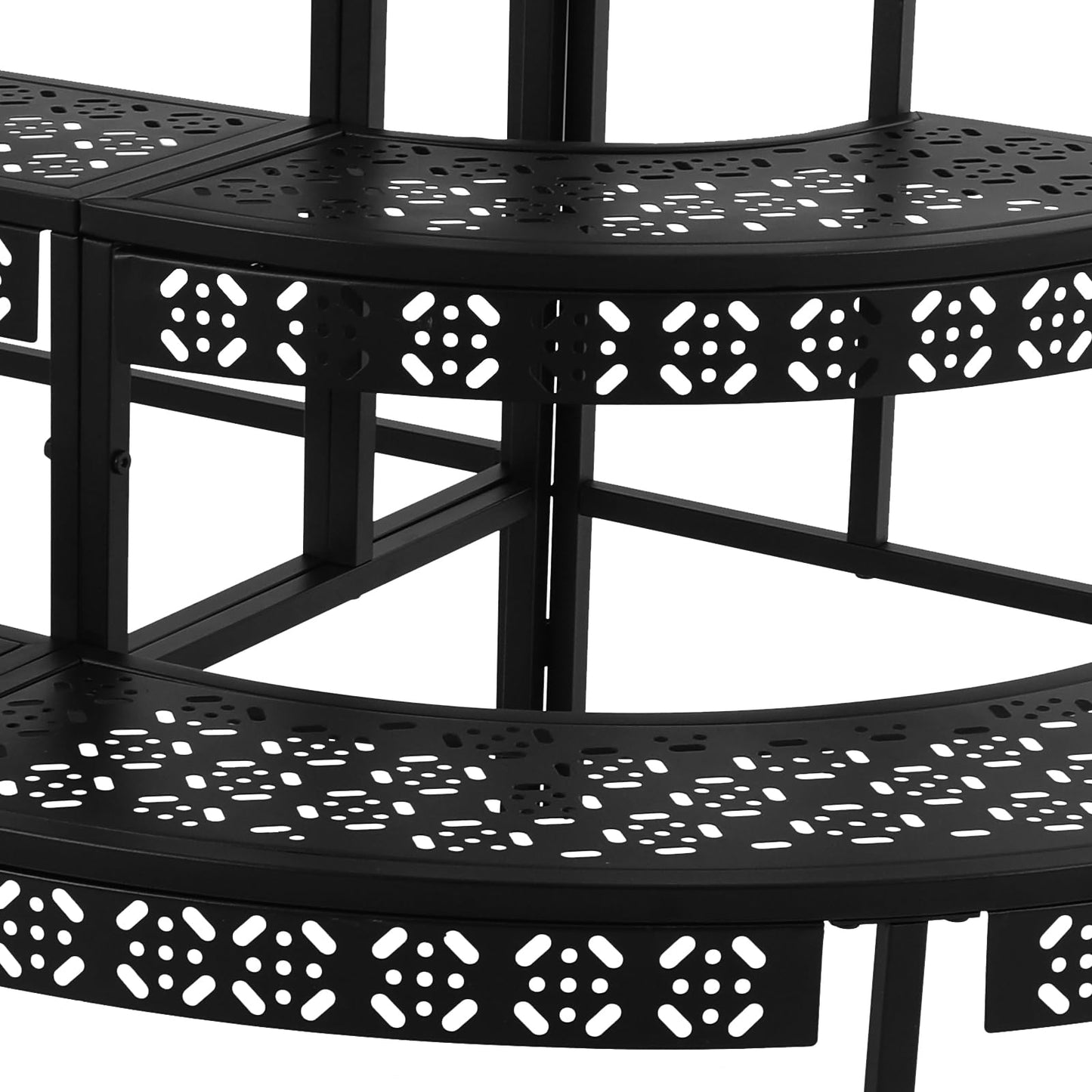 TrueyEssence 3 Tier Metal Plant Stand, Ladder Flower Pot Holder Corner Step Storage Display Rack for Garden Patio Balcony Indoor/Outdoor Black