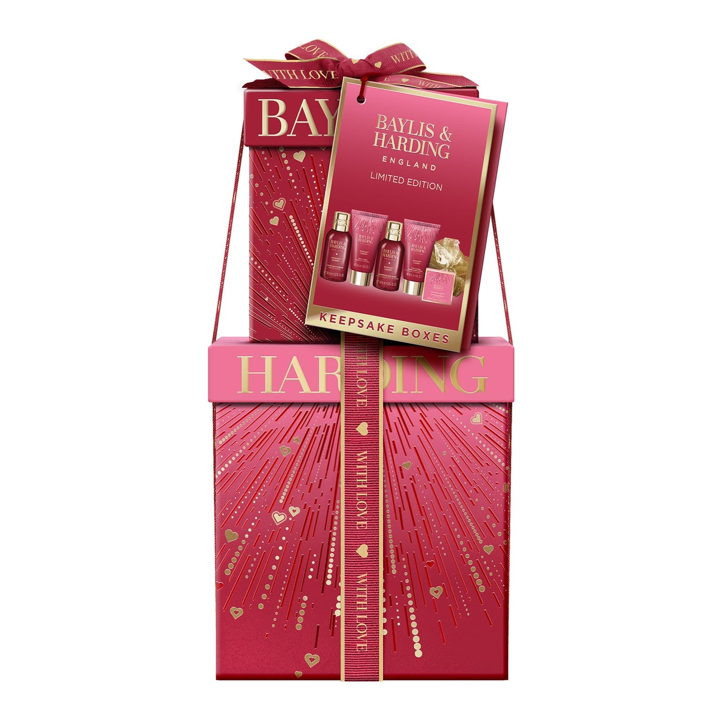 Baylis & Harding Midnight Cherry Luxury Pamper Present Gift Set - Vegan Friendly