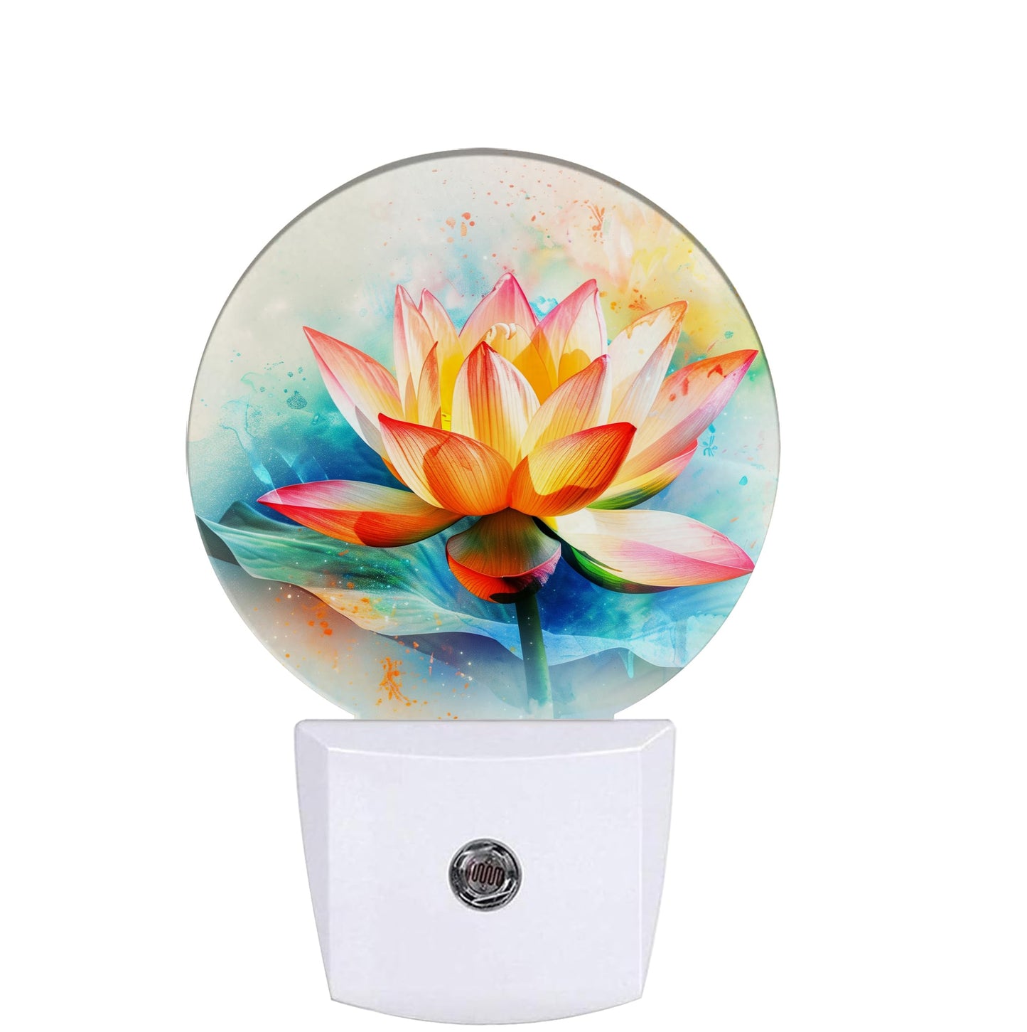 COSHARKLY Magic Lotus Flower Bloom Night Light,Floral Plug-in Night Lights with Dusk-to-Dawn Sensor for Bedroom Bathroom and Living Room Sleep Friendly lamp
