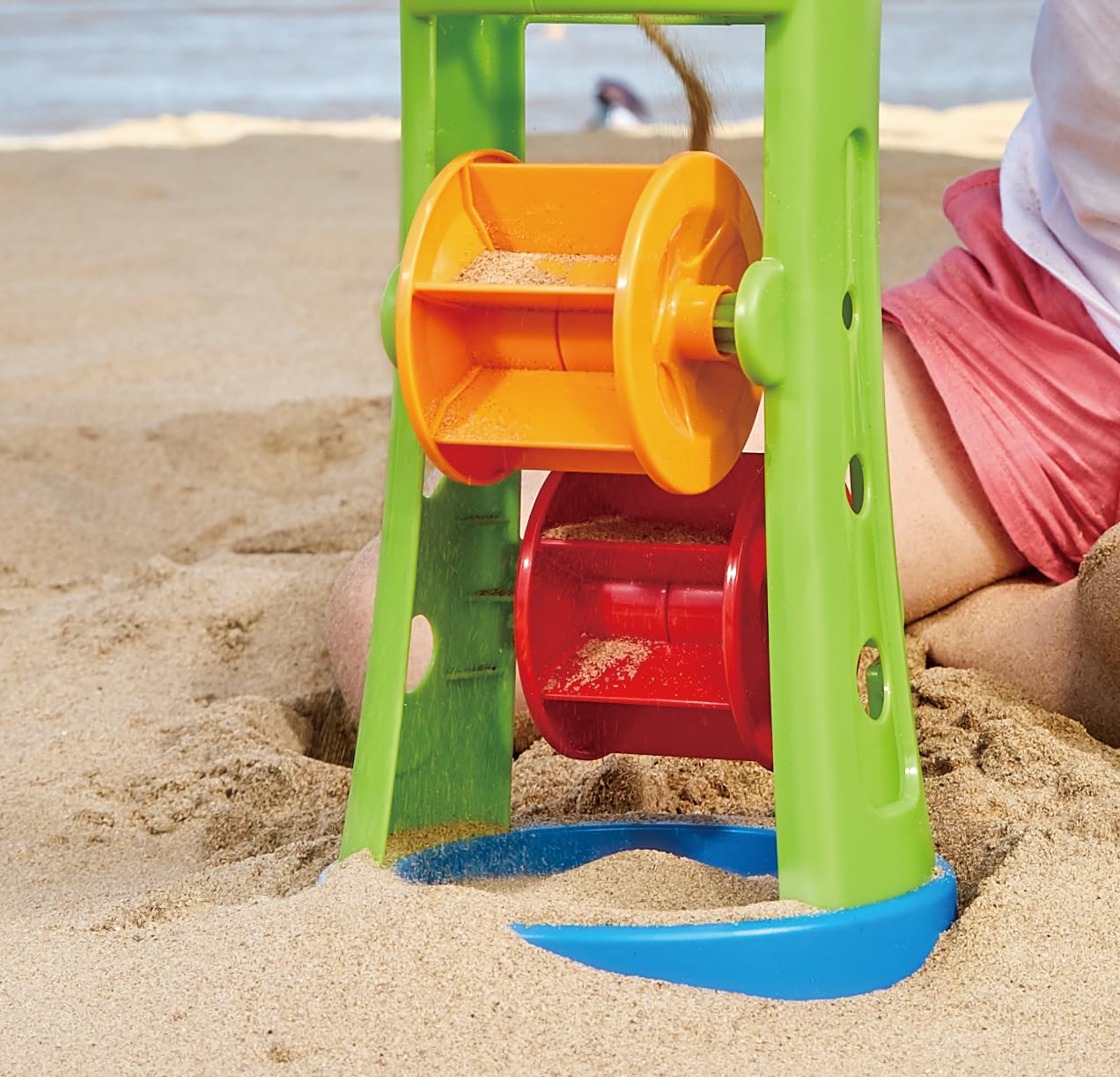 Hape Double Sand & Water Wheel Kid's Beach Toy