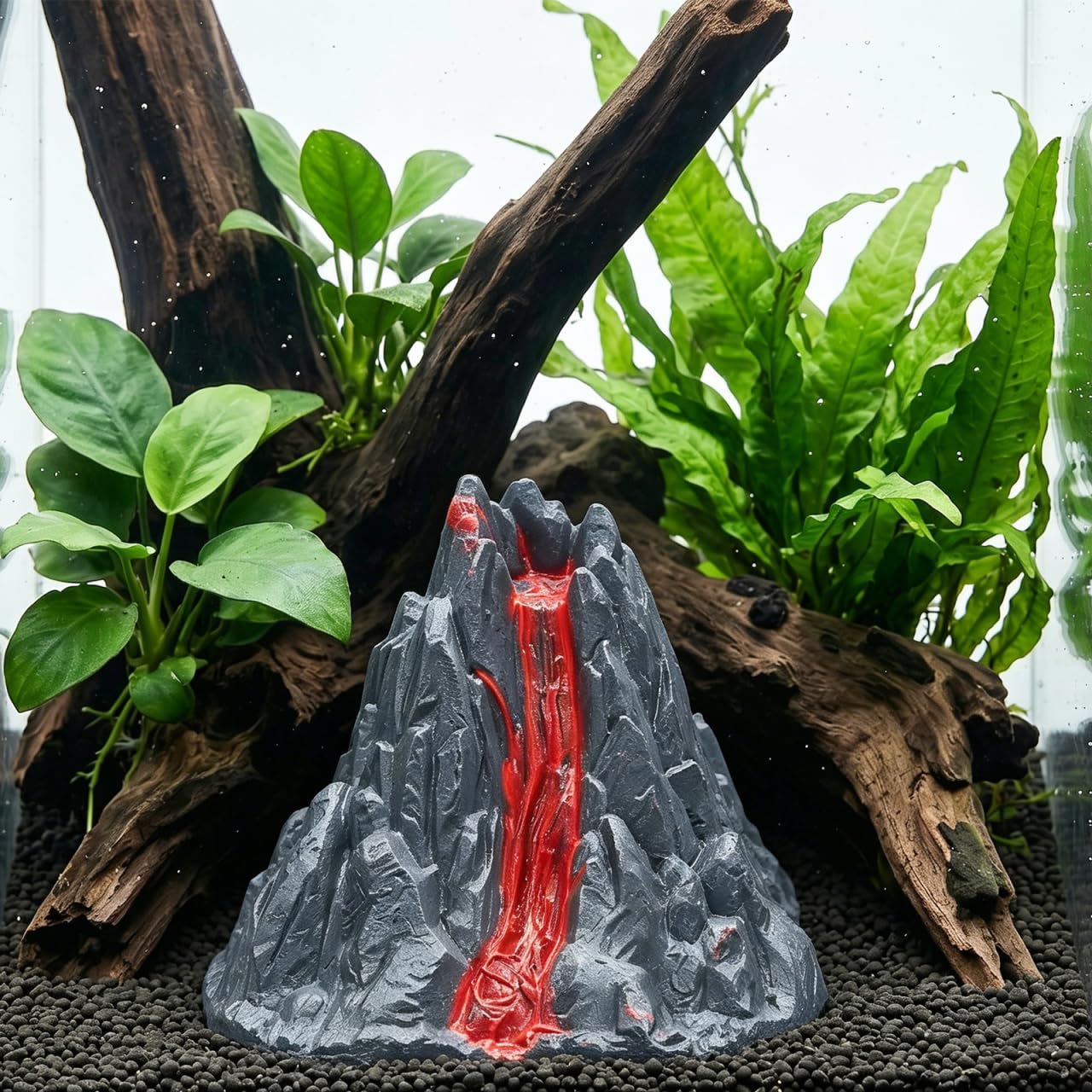Toyvian Realistic Volcano Model Toy, 2.76inch Simulation Lava Volcano Figure for Science Projects School Dioramas Miniature Landscape Ornament Cake Toppers Educational Science Kit for Kids