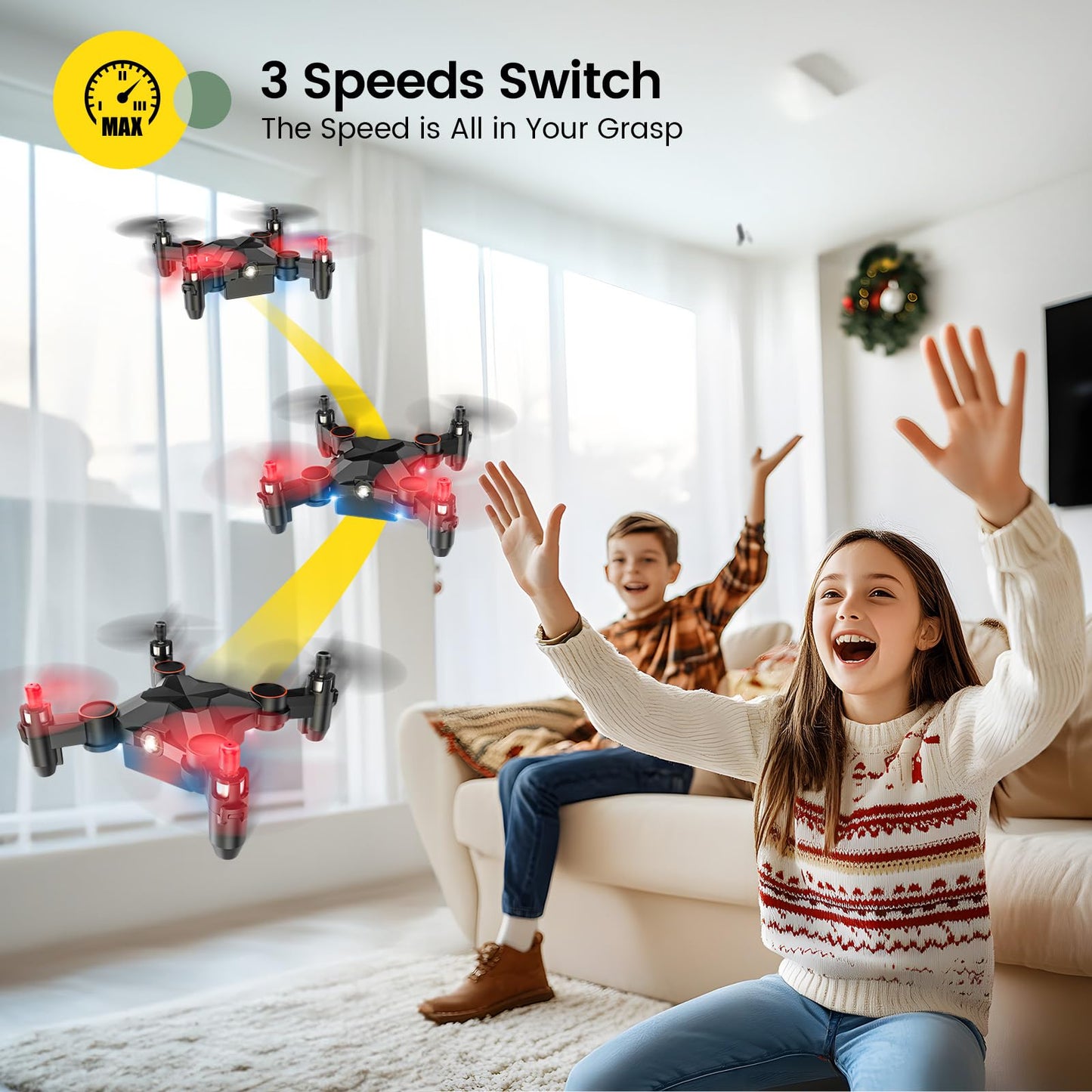 Holy Stone HS190 Foldable Mini Nano RC Drone for Kids Gift Portable Pocket Quadcopter with Altitude Hold 3D Flips and Headless Mode Easy to Fly for Beginners