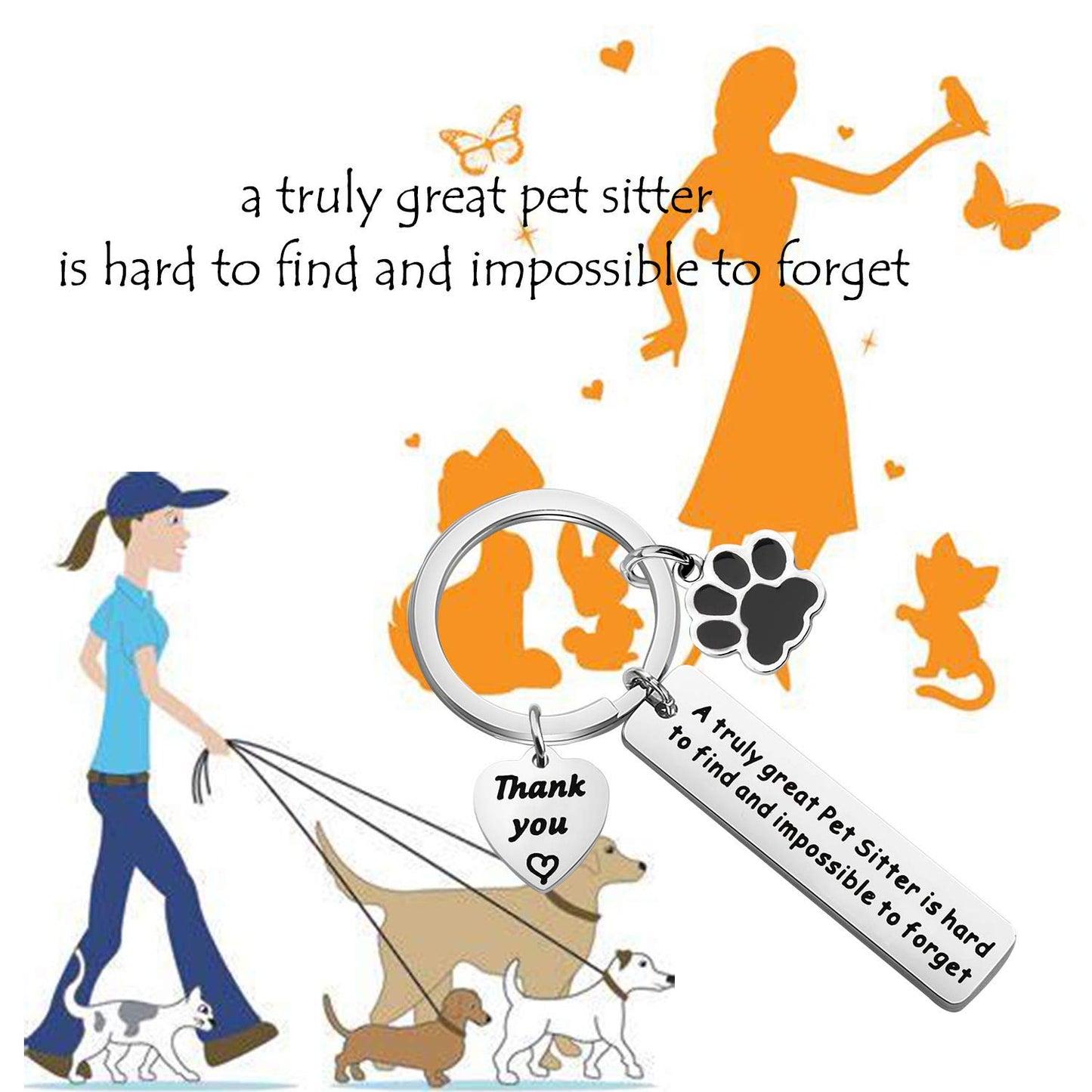 MAOFAED Pet Walker & Sitter Appreciation Gift - Dog & Pet Lover Jewelry