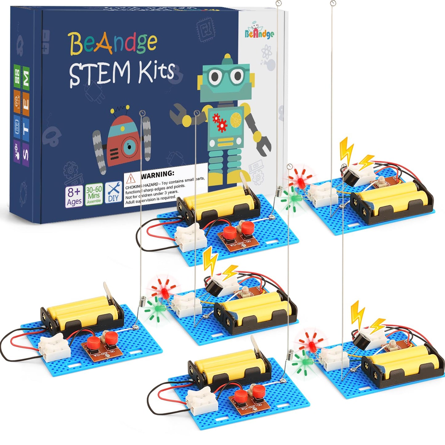 3 Set Telegraph STEM Kits Bulk, Science Kits for Kids Age 8-12, Engineering STEM Building Toys for Boys Ages 8-13, Crafts for Boys Girls 8-10, Build A Coding Robot 10-12