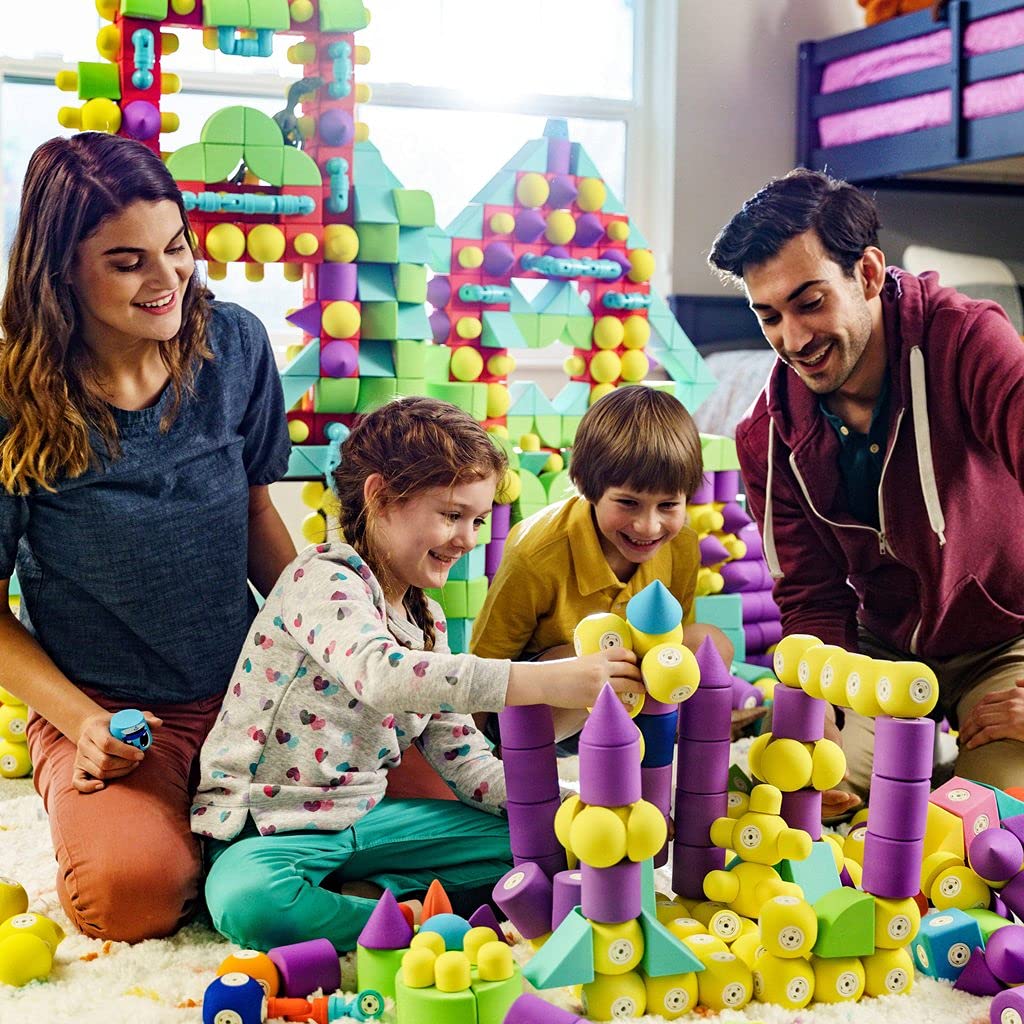 Blockaroo Magnetic Foam Building Blocks – 50-Piece Set, Bath & Bathtub Toys for Toddlers, Sensory STEM Building Blocks for Kids Ages 3-5