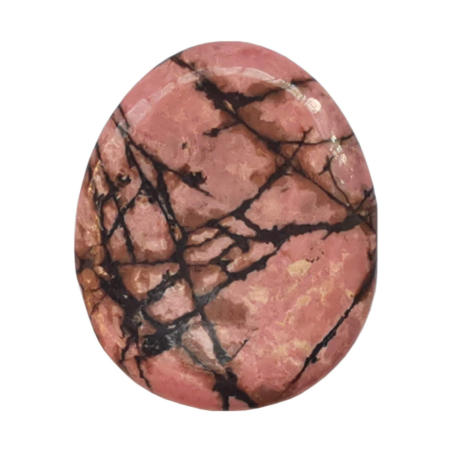 Bacatgem Natural Rhodonite Water Drop Chakra Thumb Worry Stone,Stress Relax Healing Reiki Crystal Pocket Palm Stones