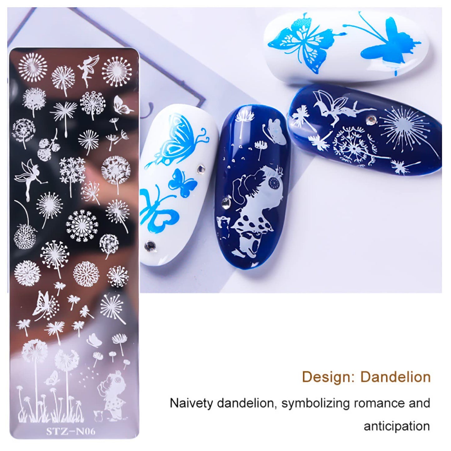SILPECWEE 8 Pieces Nail Stamping Plate Flower Leaf Holiday Nail Stamps Nail Art Stencils Stamping Plates For Nails Manicure Stamping Kit