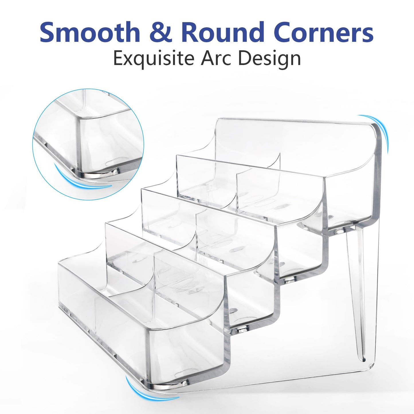 zavekia 2 Pack Business Card Holder, 8 Pocket Acrylic Business Card Holder for Desk