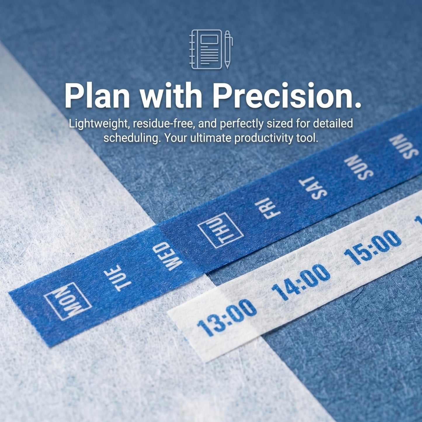 Osaladi Time Management Tape Set 8 Rolls Planner Washi Tape Thin Adhesive for Scrapbooking DIY Habit Tracker Stickers for Daily and Weekly Schedule Organization