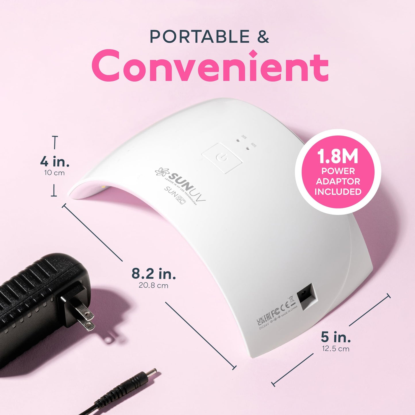 SUNUV UV LED Nail Lamp, Nail Dryer for Gel Polish UV Light for Nails with Sensor 2 Timers SUN9C Pink Gift for Women Girls