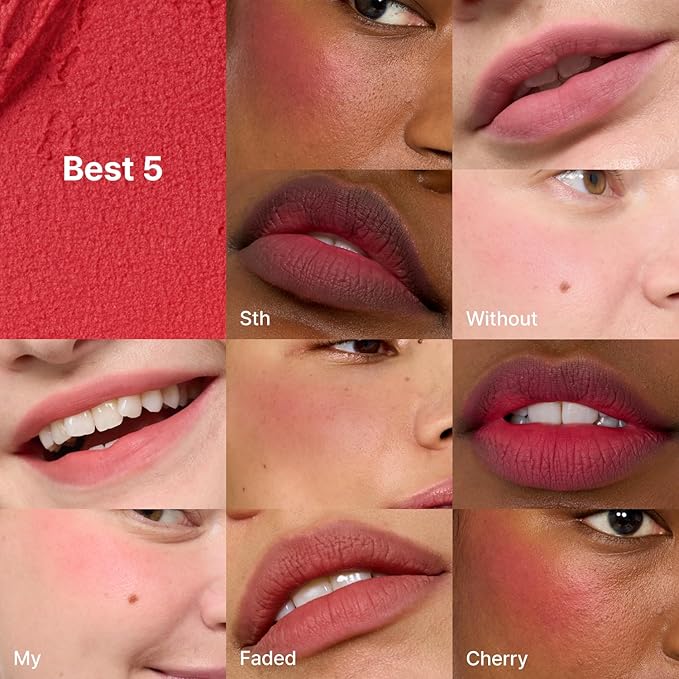 fwee Blurry Pudding Pot + Keychain SET | Airbrushed Blush & Lip, Buildable Pigment, Long-lasting, Lightweight, Easy to Blend, Natural Soft Matte Finish Makeup – Baddie (Mauve Berry) | 0.17 oz