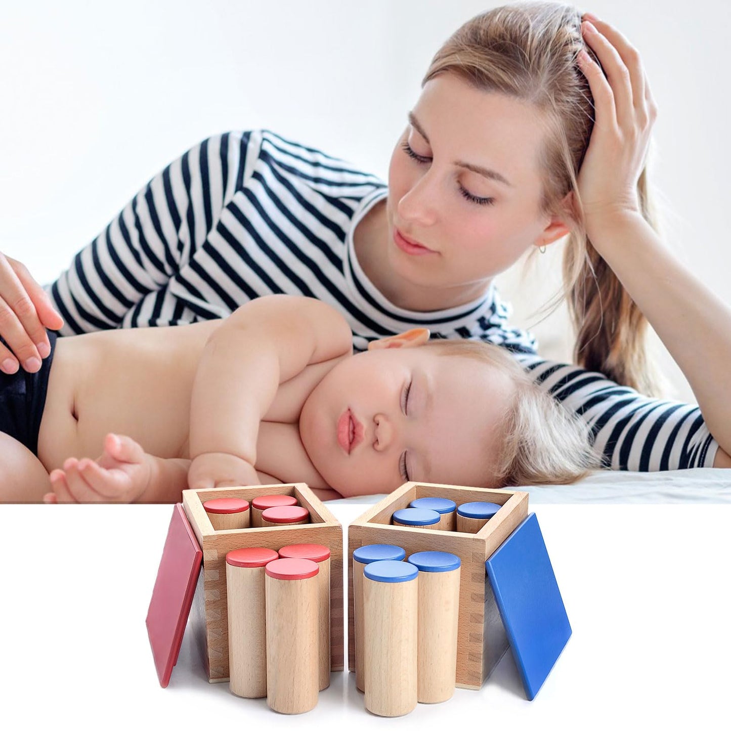 LEADER JOY Montessori Sensorial Auditory Material - Sound Cylinders Sound Boxes Kids Educational Toys for Todder