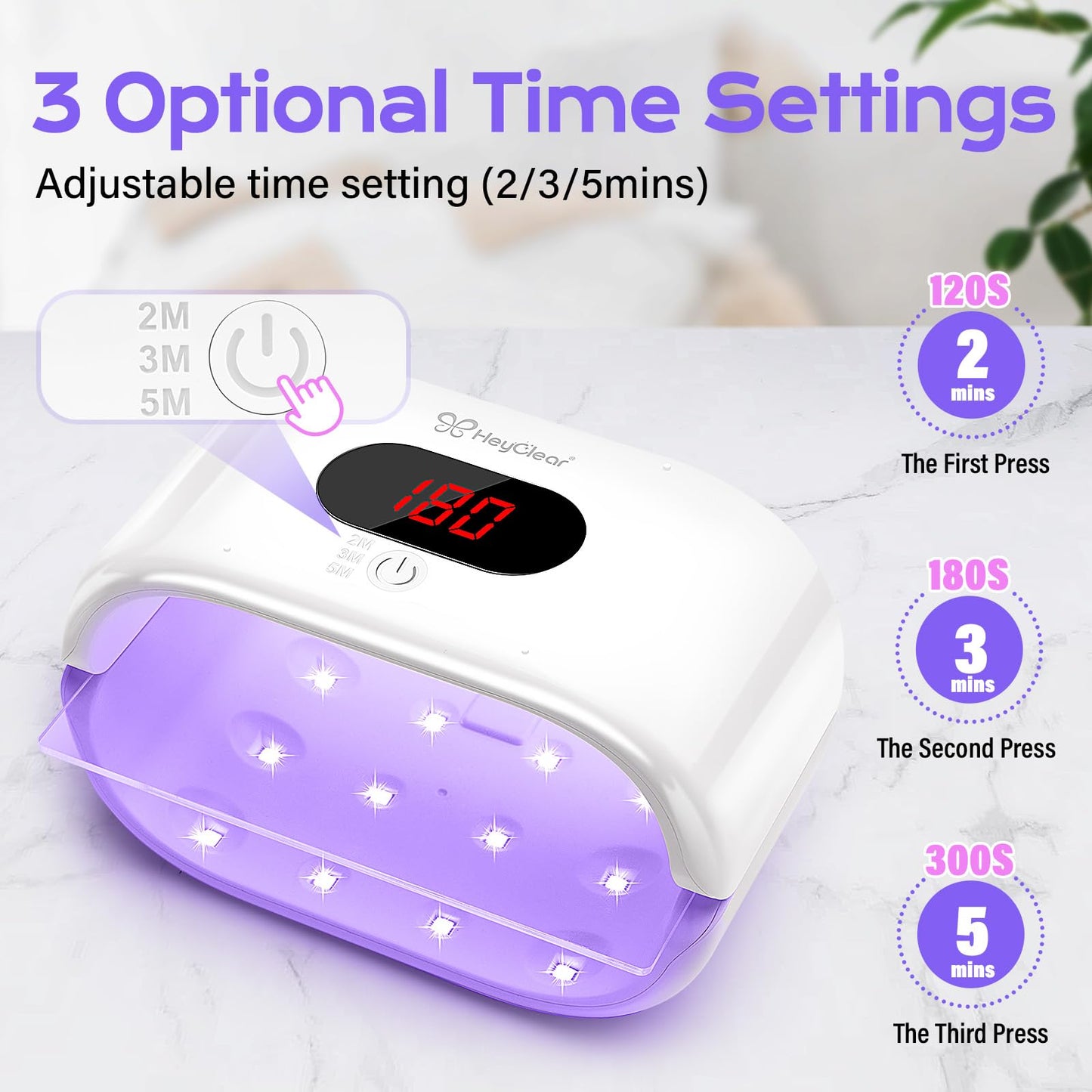 HeyClear UV Light for Resin, Large Double-Sided UV Lamp | 2-in-1 Detachable, Resin Fast Curing Machine with 360° Coverage for Resina Molds, DIY Crafts & Decor, Jewelry Making