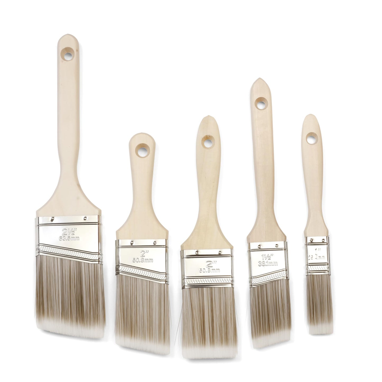 Incraftables Assorted Chalk Paint Brush Set (5pcs) – Natural Bristle Paint Brushes for Furniture, Chalk Painting & Wall Decor – Kids & Adults