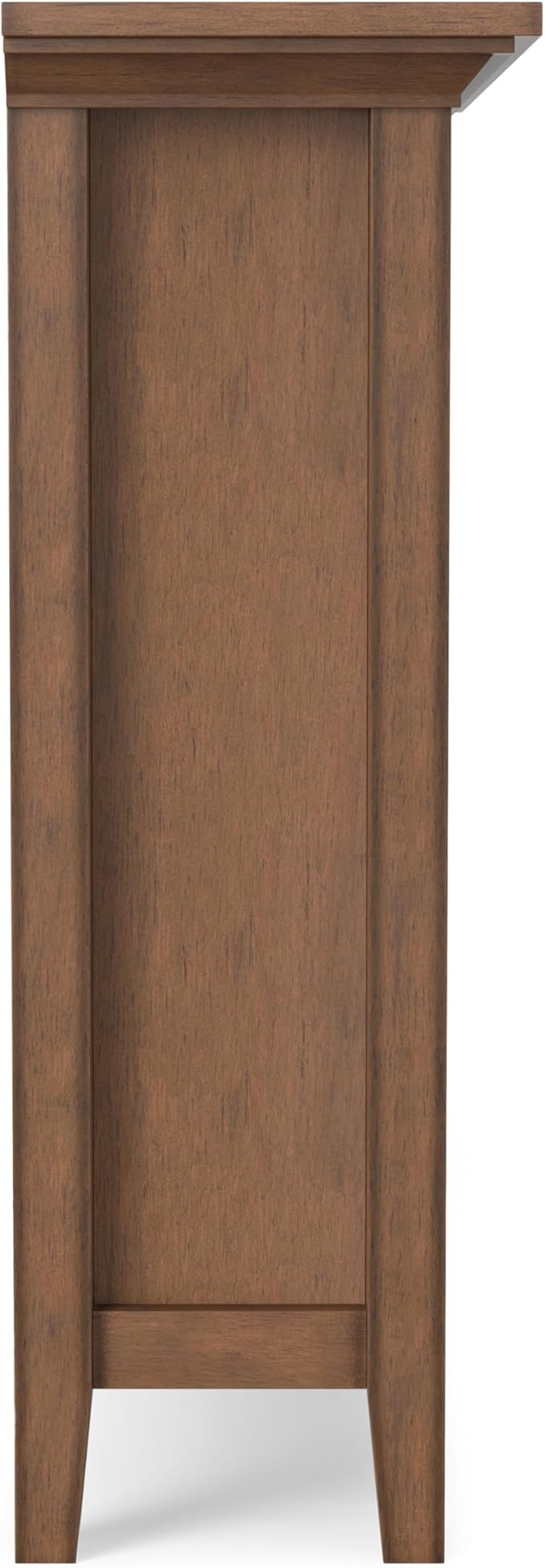 SIMPLIHOME Redmond SOLID WOOD 36 inch Wide Transitional Entryway Storage Cabinet in Rustic Natural Aged Brown for the Living Room, Entryway and Family Room