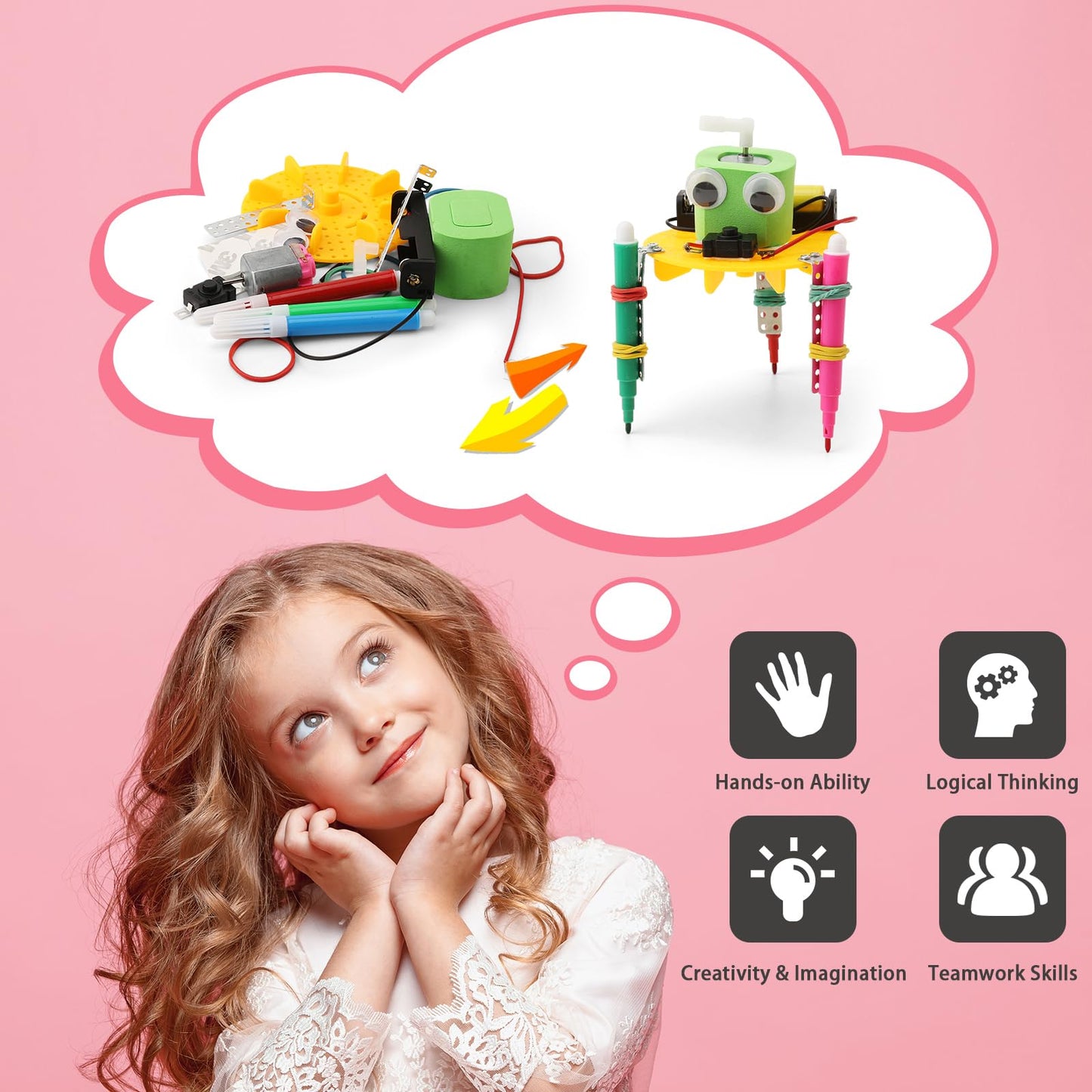 STEM Robotics Kits for Kids Science Kits Ages 8-10 8-12, Build A Engineering Robot Building Toys Science Experiments Projects, STEM Toys Activities for Boys Girls Age 8-12