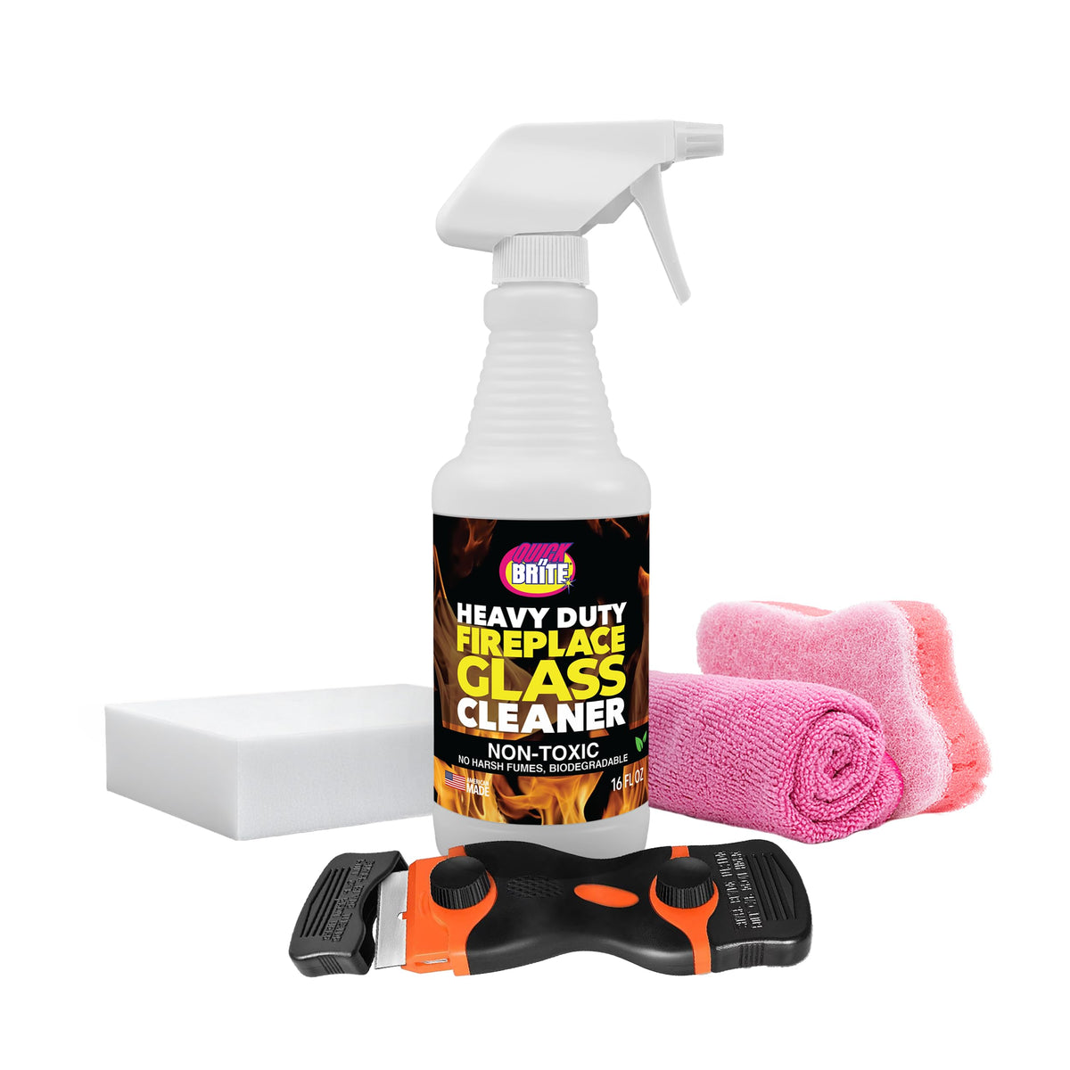Fireplace Glass Cleaner Kit (16 Fl Oz)