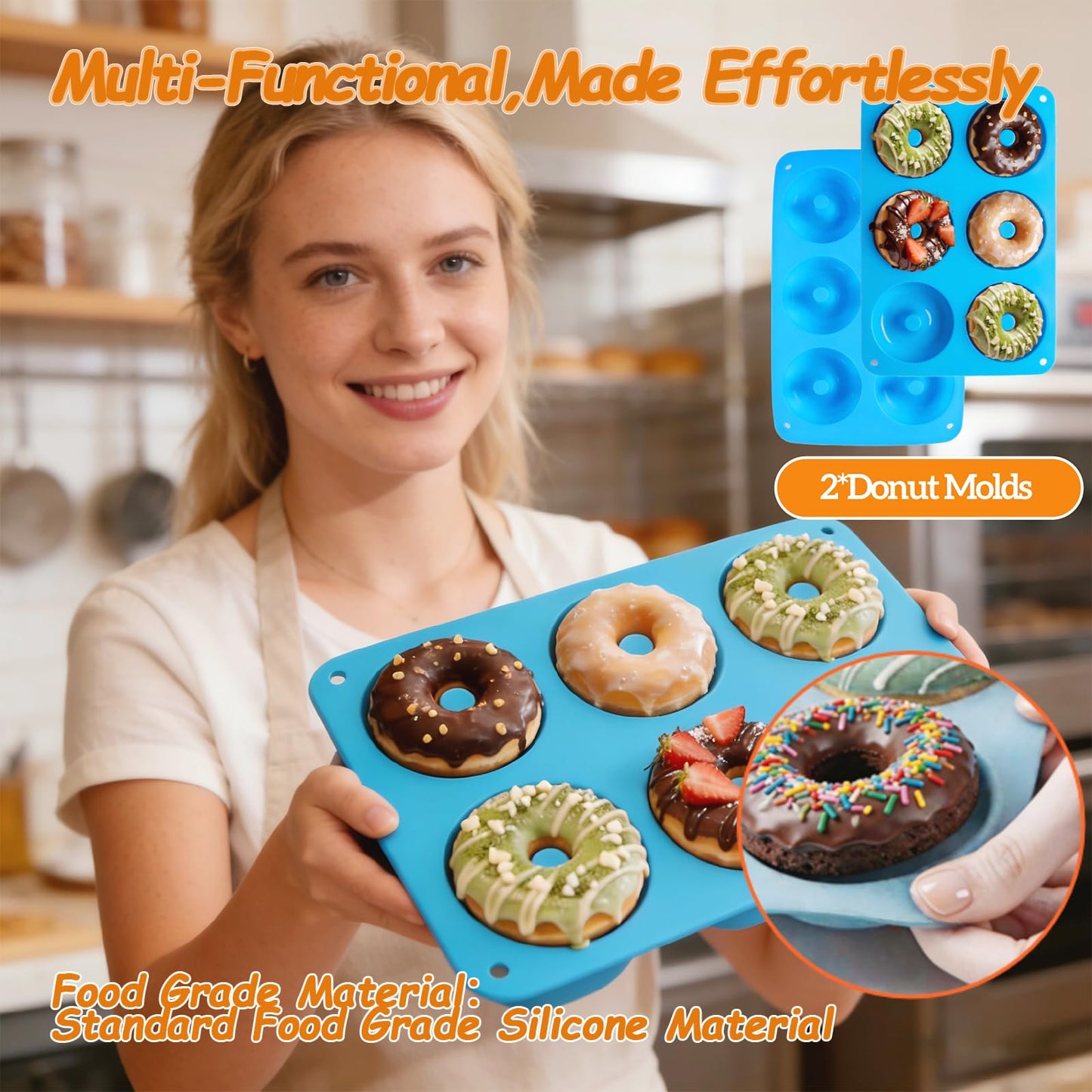 45PCS Cookie Press Gun Kit:Bake Churros,Cookies&Donuts with Stainless Steel Cookie Shooter,Decorating Baking Tools with Cookie Disc,Cleaning Brushes,Piping Bag for Baker,Mothers Day Gift for Baker
