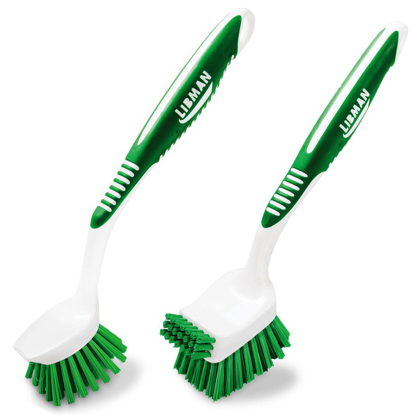 Libman Dish Brush Set with Long Handle - Deep Cleaning Brushes - Dish Scrubber & Scraper - Kitchen Scrub Brush for Dishes, Sinks, Pots, Pans, Vegetables
