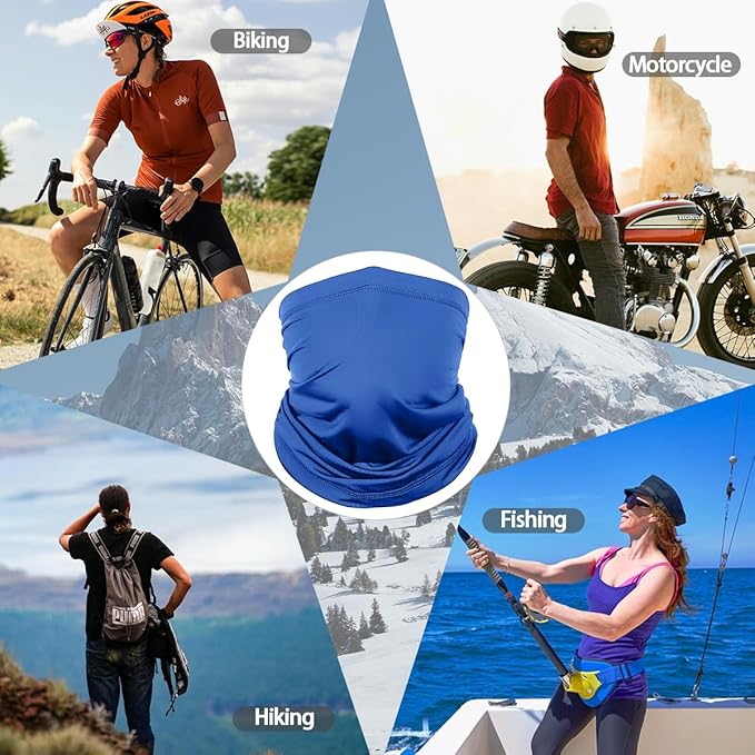 Achiou Neck Gaiter Face Cover Scarf, UV Protection Mask for Men and Women,Soft Windproof, Hiking Cycling Running