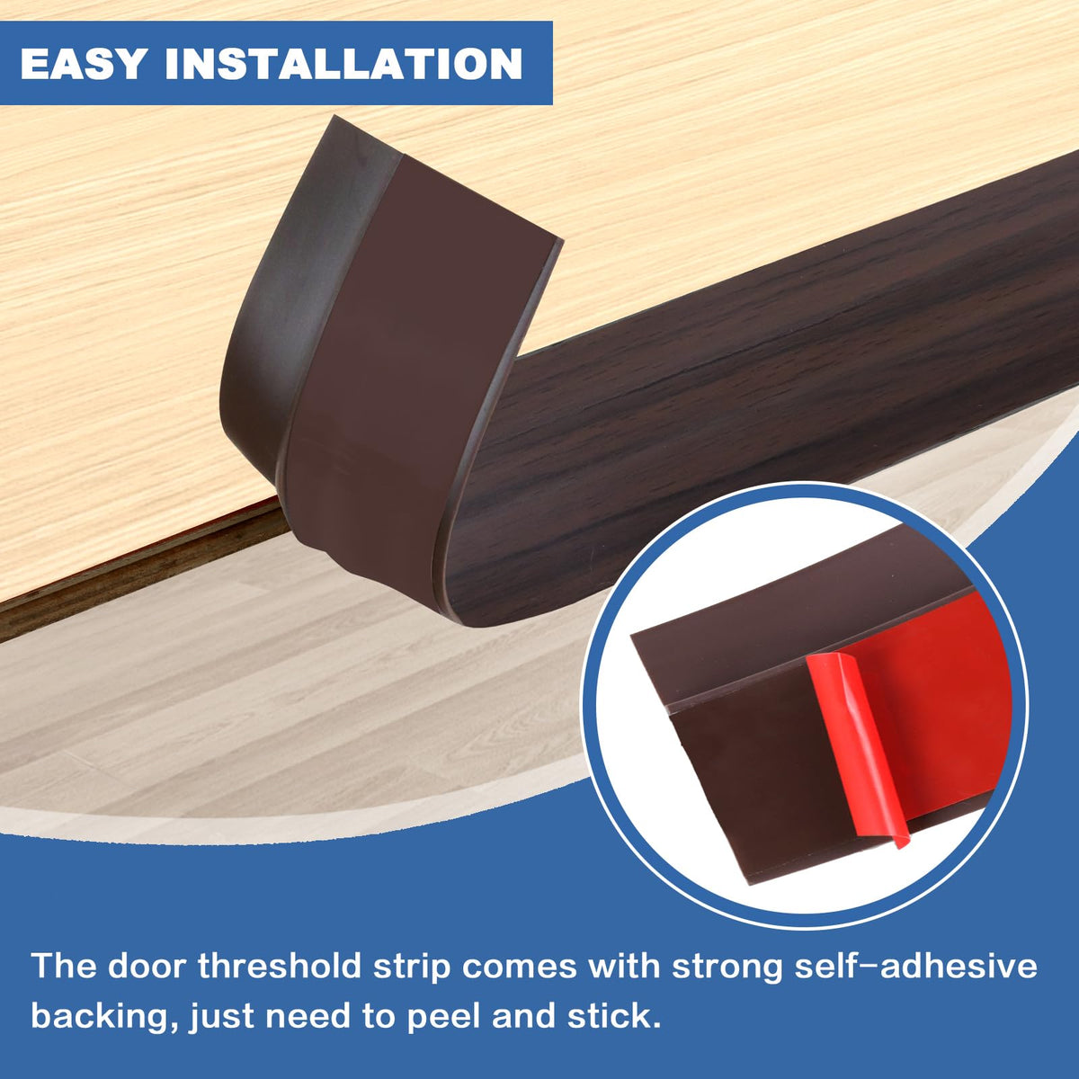 Vinyl Door Threshold Flooring Transition Strip Self Adhesive Carpet Edging Strip for Laminate Doorway Edge Threshold from 2