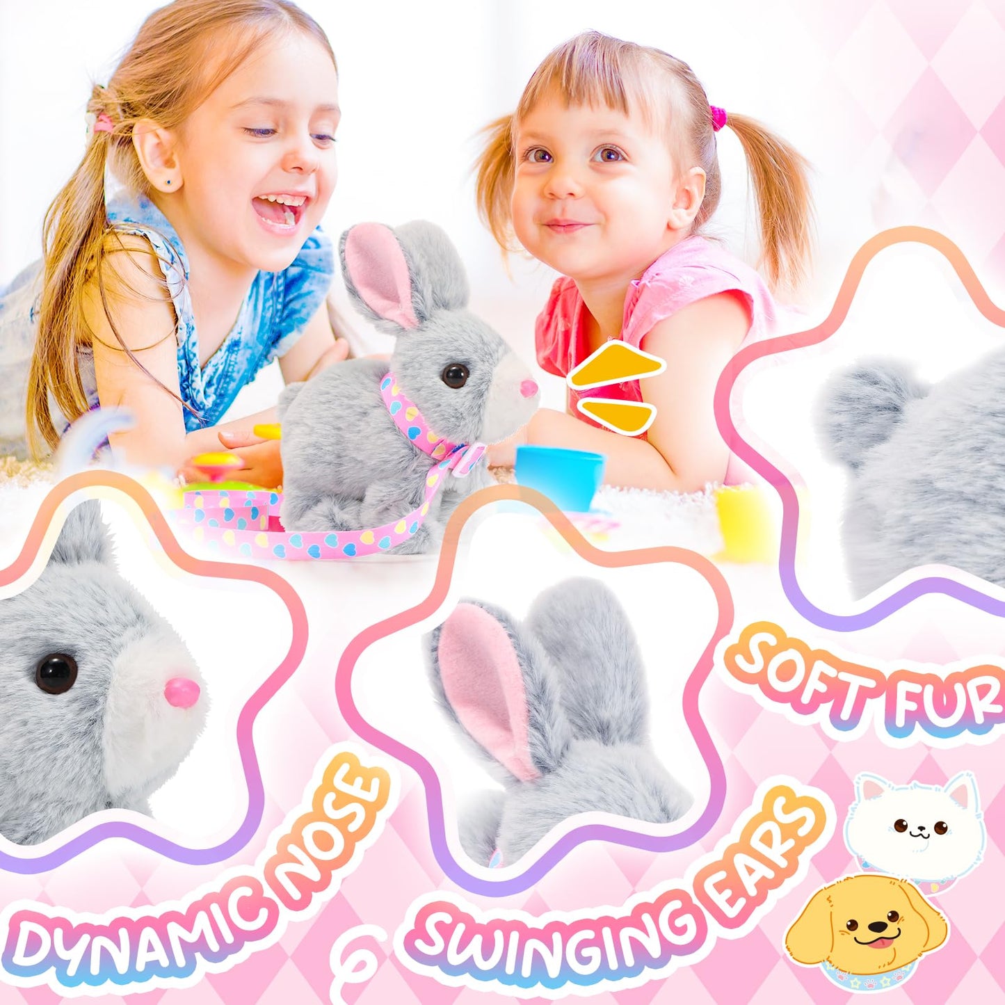 Tagitary Plush Toys Bunny Electronic Toy for Kids Toddlers