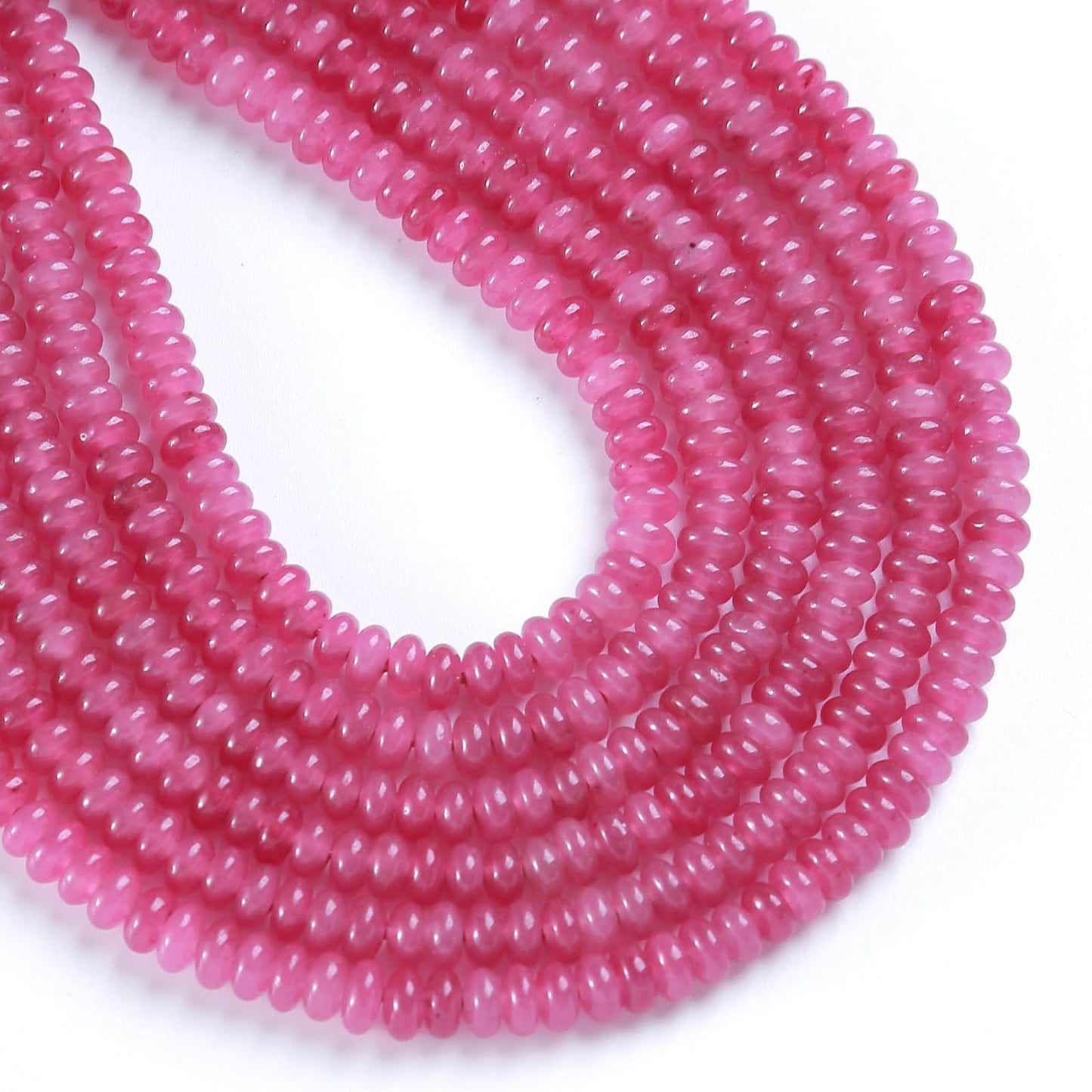 150PCS 2x4mm Natural Purple Red Jades Stone Rondelle Beads Abacus Disk Stone Beads Round Loose Spacer Gemstone for DIY Bracelet Necklace Jewelry Making