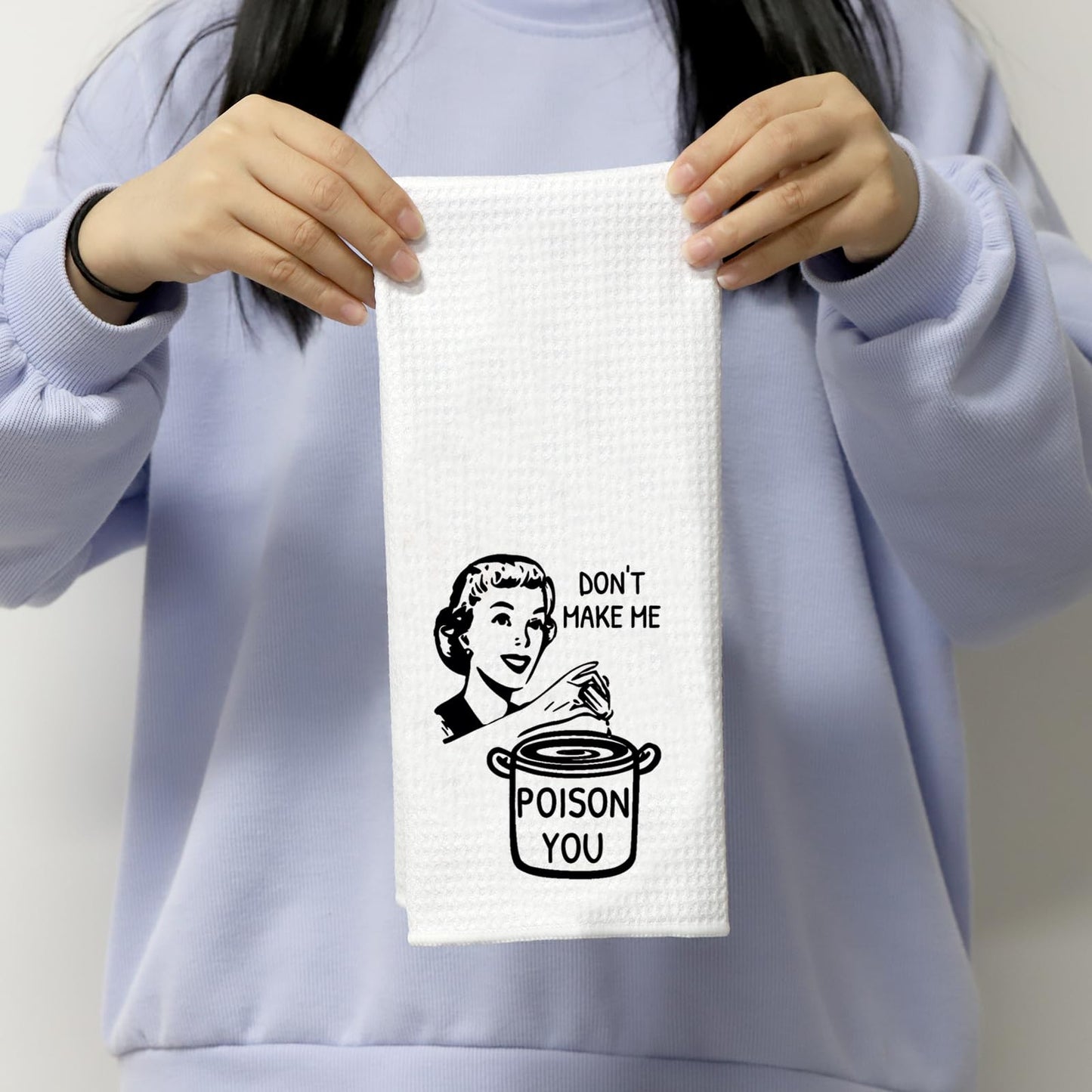 POFULL Hostess Chef Gift Cooking Gift Housewarming Towel Don't Make me Poison You Kitchen Towel (Poison You Towel)