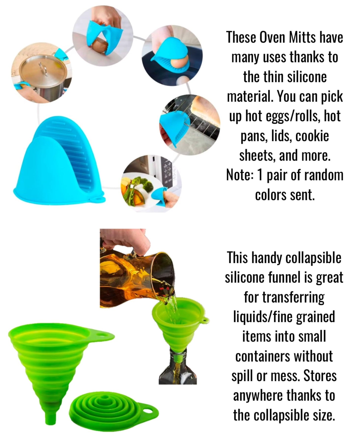 Kitchen Food Prep Gadgets Peeler Slicer Knife Sharpener Multifunctional Vegetable Chopper Silicone Mitts Funnel Banana Cutter 7 Piece Food Prep Bundle Fun Easy Gadgets