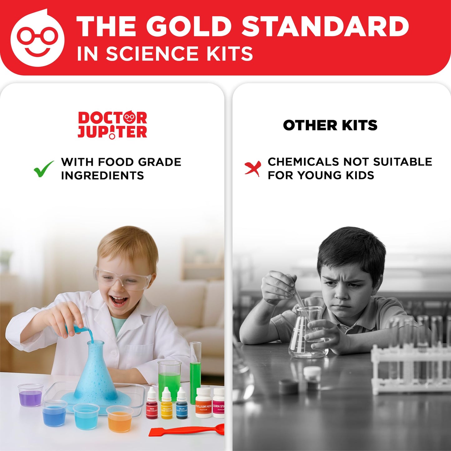 Doctor Jupiter My First Science Kit for Kids Ages 4-5-6-7-8 | Easter, Birthday Gift Ideas for 4+ Year Old Boys & Girls | Toy Stem Kit with 100+ Experiments | Learning & Educational Projects