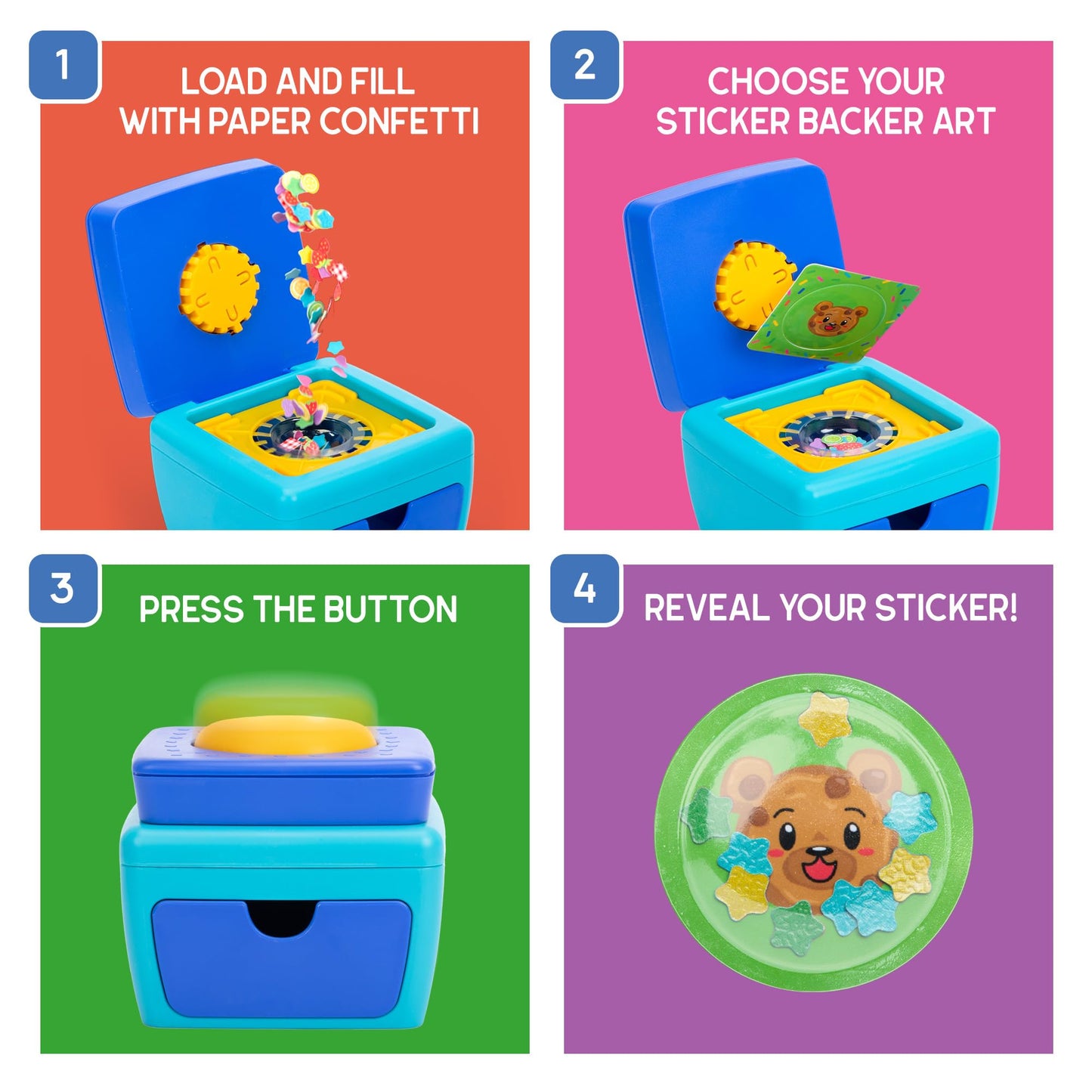 Educational Insights 3D Sticker Maker Kit - Arts and Crafts for Kids Ages 4-8, Make Your Own 3D Stickers, Sticker Making Machine, DIY Puffy Stickers for Kids, Mess-Free Toddler Craft Kit