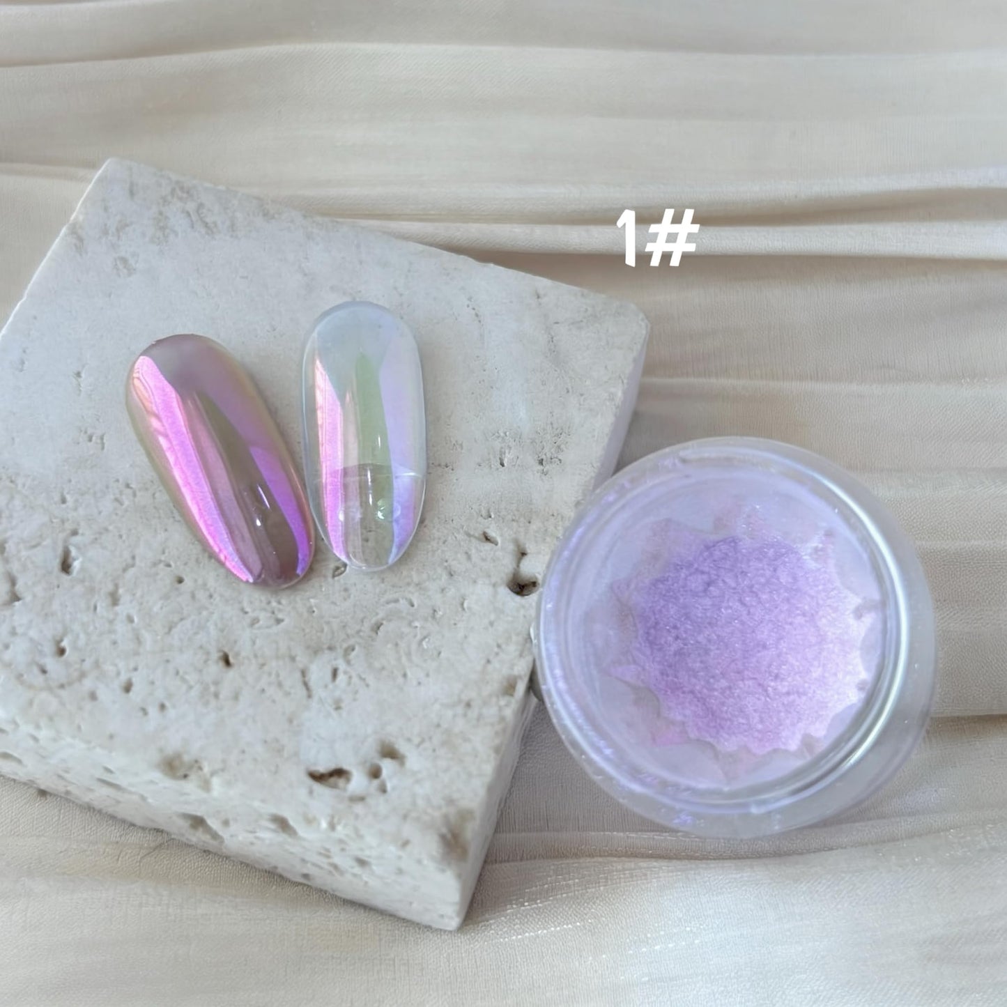 CHARMING MAY Moonlight Rainbow Chrome Nail Powder,3 Jars Aurora Nail Powder Unicorn Mermaid Chrome Powder for Nails Nail Art Glitter (Moonlight#123)