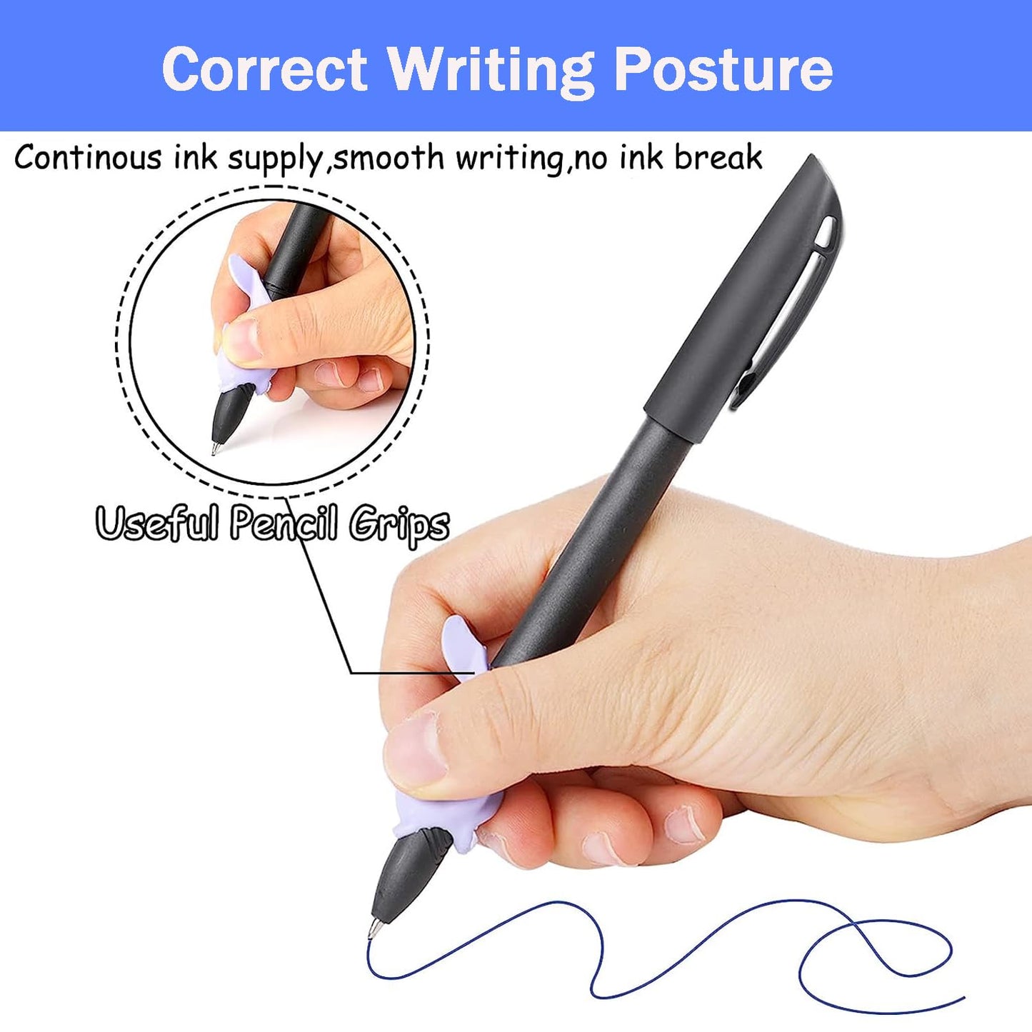 AALGO Magic Pens & Refills for Magic Copybooks,Grooved Kids Book Disappearing Ink Pen for Hand Writing Practice Books,Magic Grooved Writing Pens for Tracing Books Material for Kindergarten Kids
