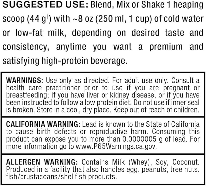 ALLMAX HEXAPRO, French Vanilla - 2 lb - 25 Grams of Protein Per Serving - 8-Hour Sustained Release - Zero Sugar - 21 Servings