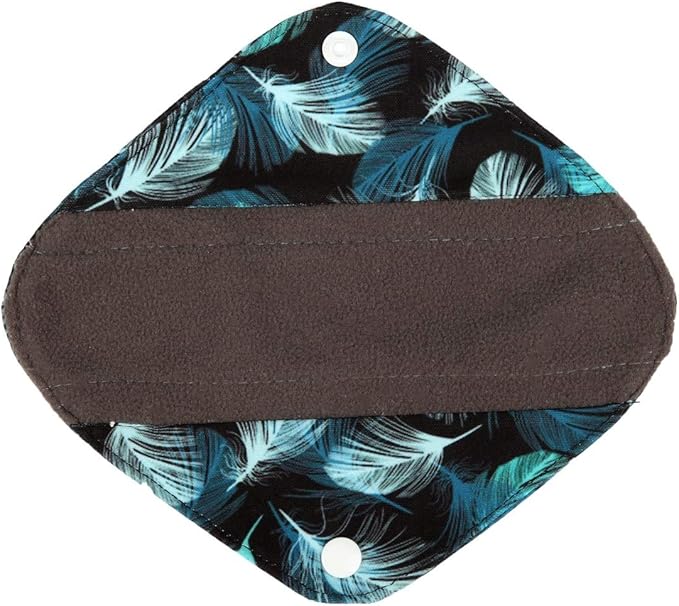 5 Small Panty Liners 1 Wet Bag Cloth Menstrual Pads Reusable Washable (Floral, S Panty Liners)