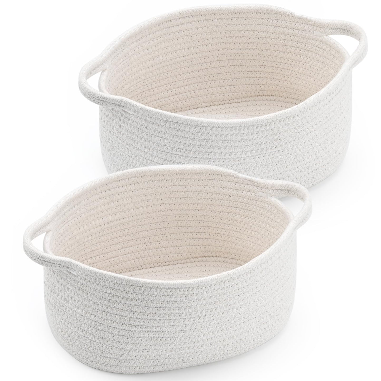 Happyiren Cute Woven Storage Basket with Handle, Baskets for Gifts Empty, Gift Baskets for Valentines Day Birthday Baby Shower Raffle Burr Fundraiser, Decorative Organizer Box for Spring Home Refresh
