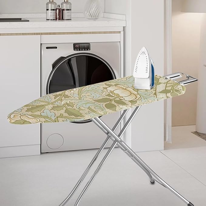 ZCFYGDX William Morris Prints Ironing Board Cover Easy Install St&ard Size with Elastic Edge 3 Bottom Nylon Buckle Straps Breathable Ironing Decor Suitable for Wide Ironing Board House Decor Size-L