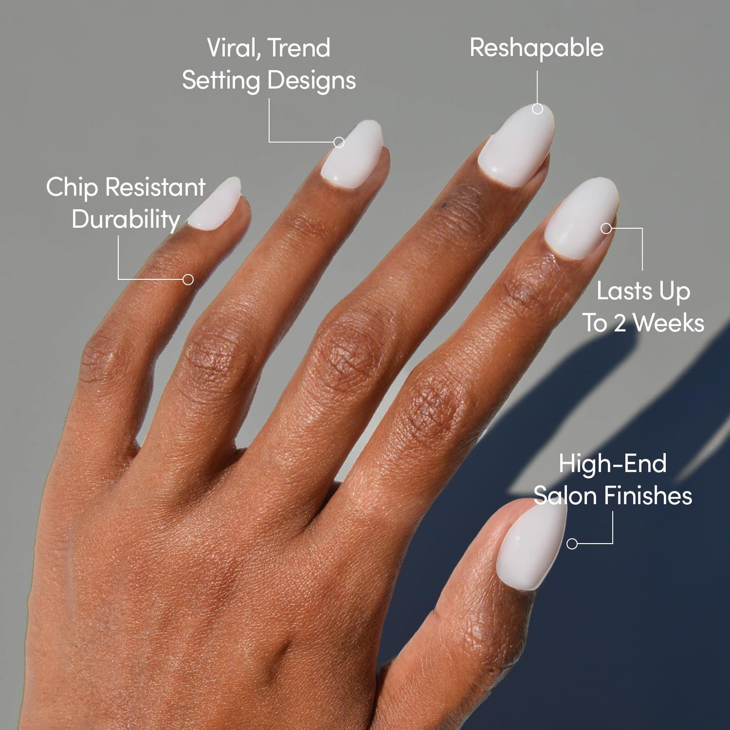 Glamnetic Press-On Nails Bundle - Clean Girl & Hailey | Short Oval Milky White False Nails | Glazed Short Almond Fake Nails | Durable, Salon-Quality Nail Kits